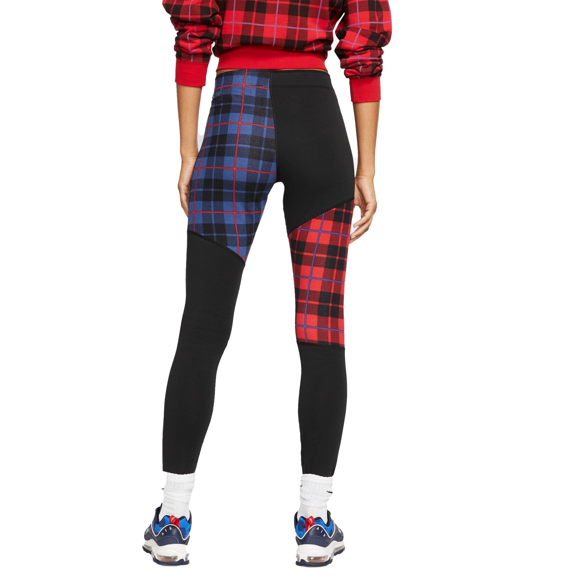 nike yellow plaid leggings