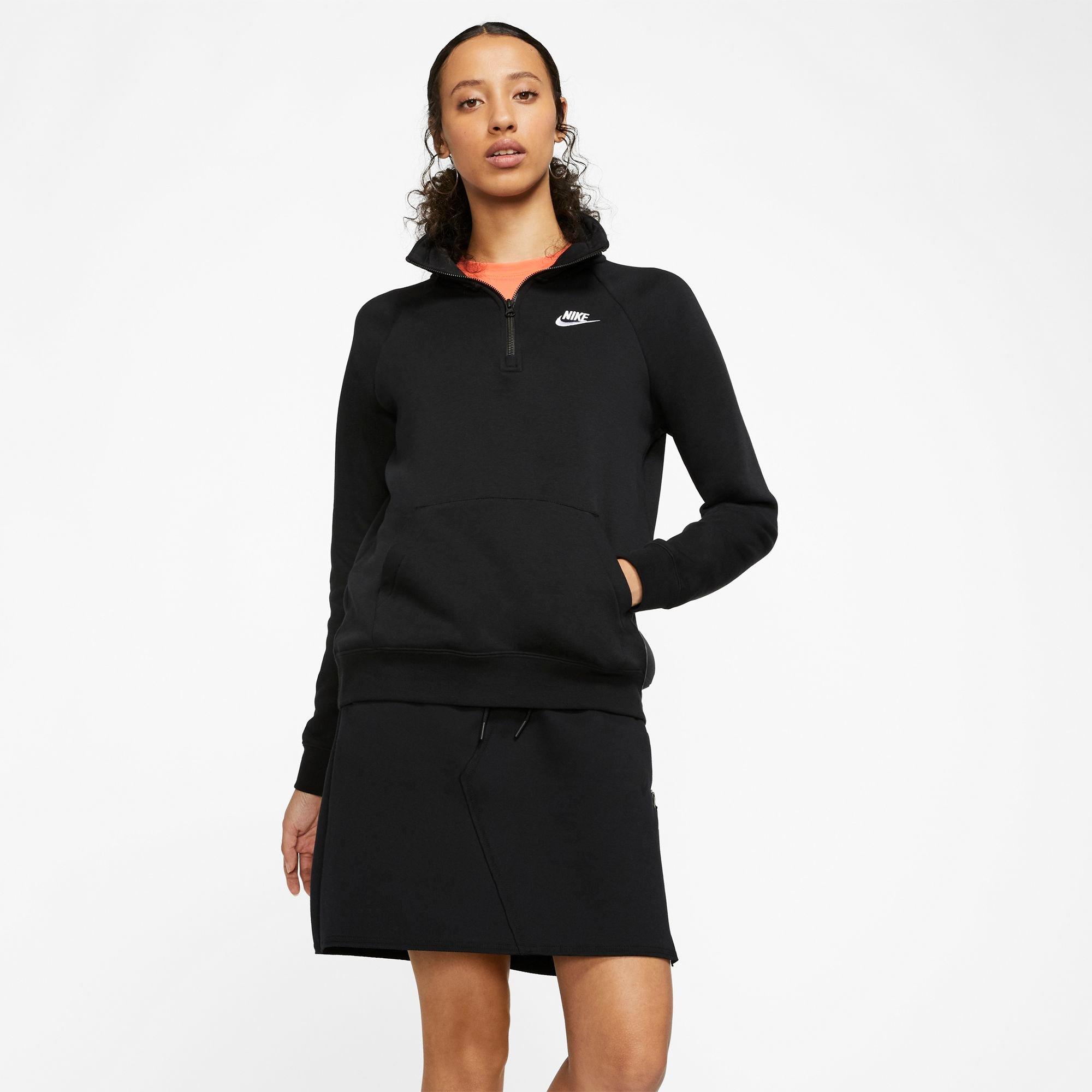 nike sportswear women's essential quarter zip fleece pullover