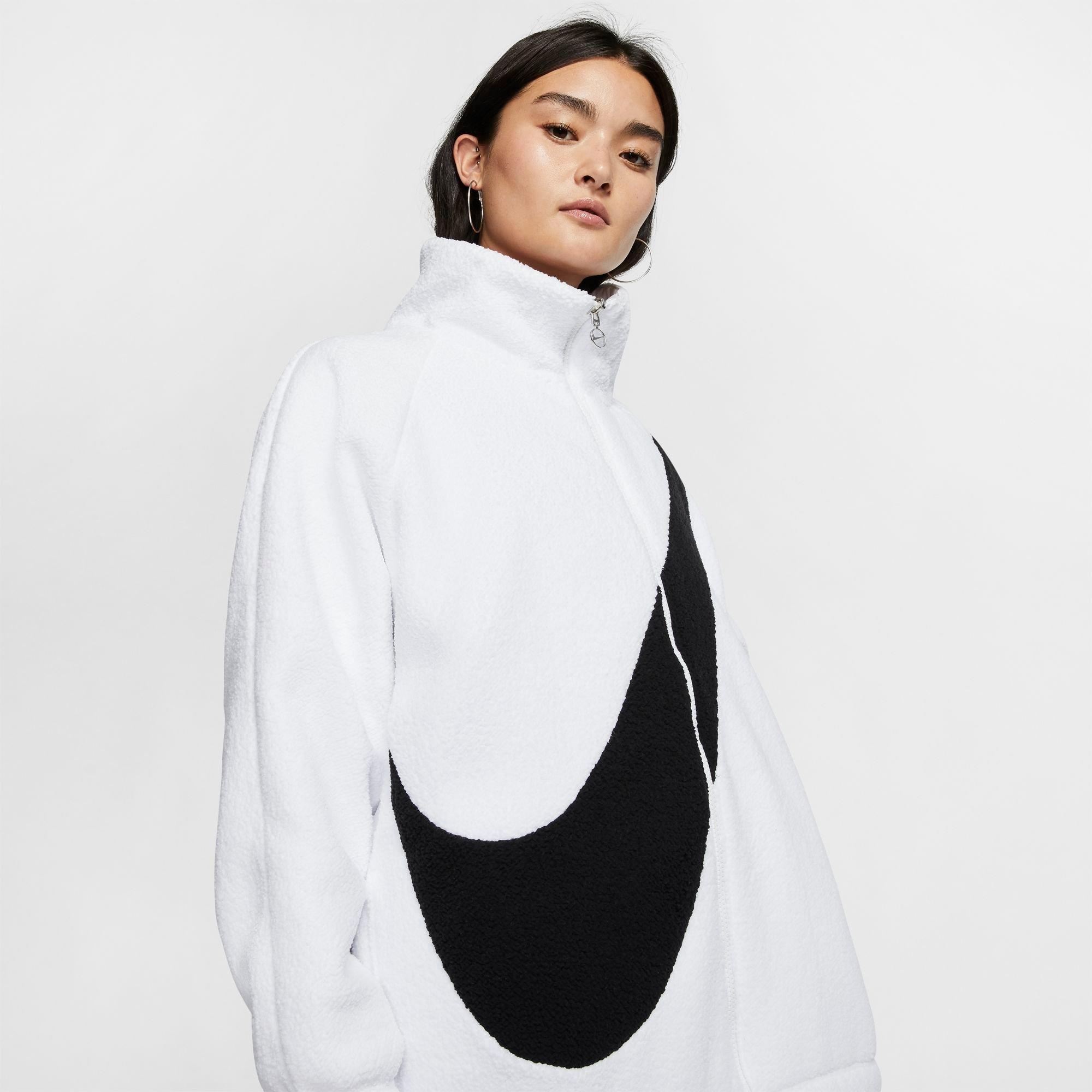 nike sportswear swoosh women's reversible sherpa jacket