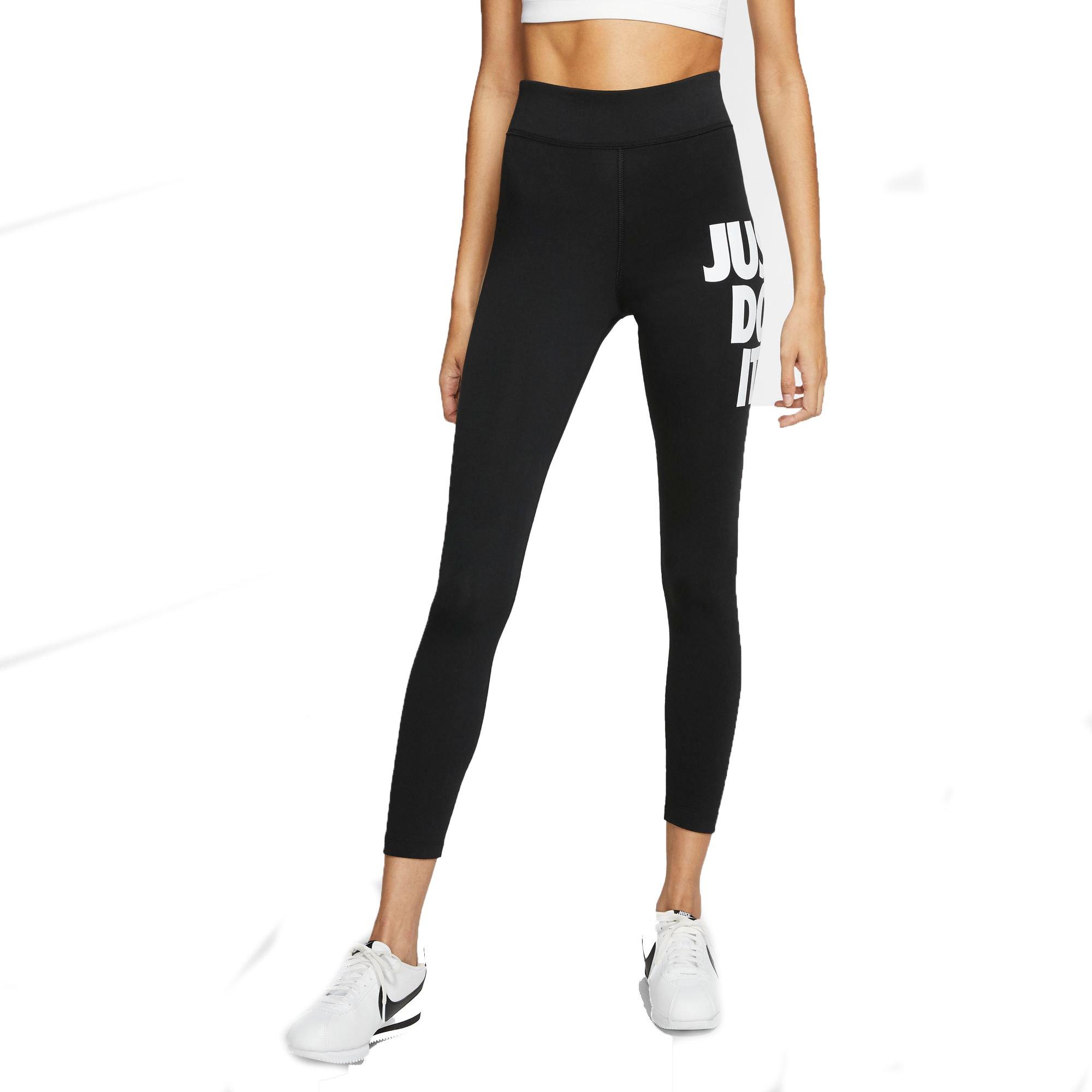 nike just do it leggings black and white