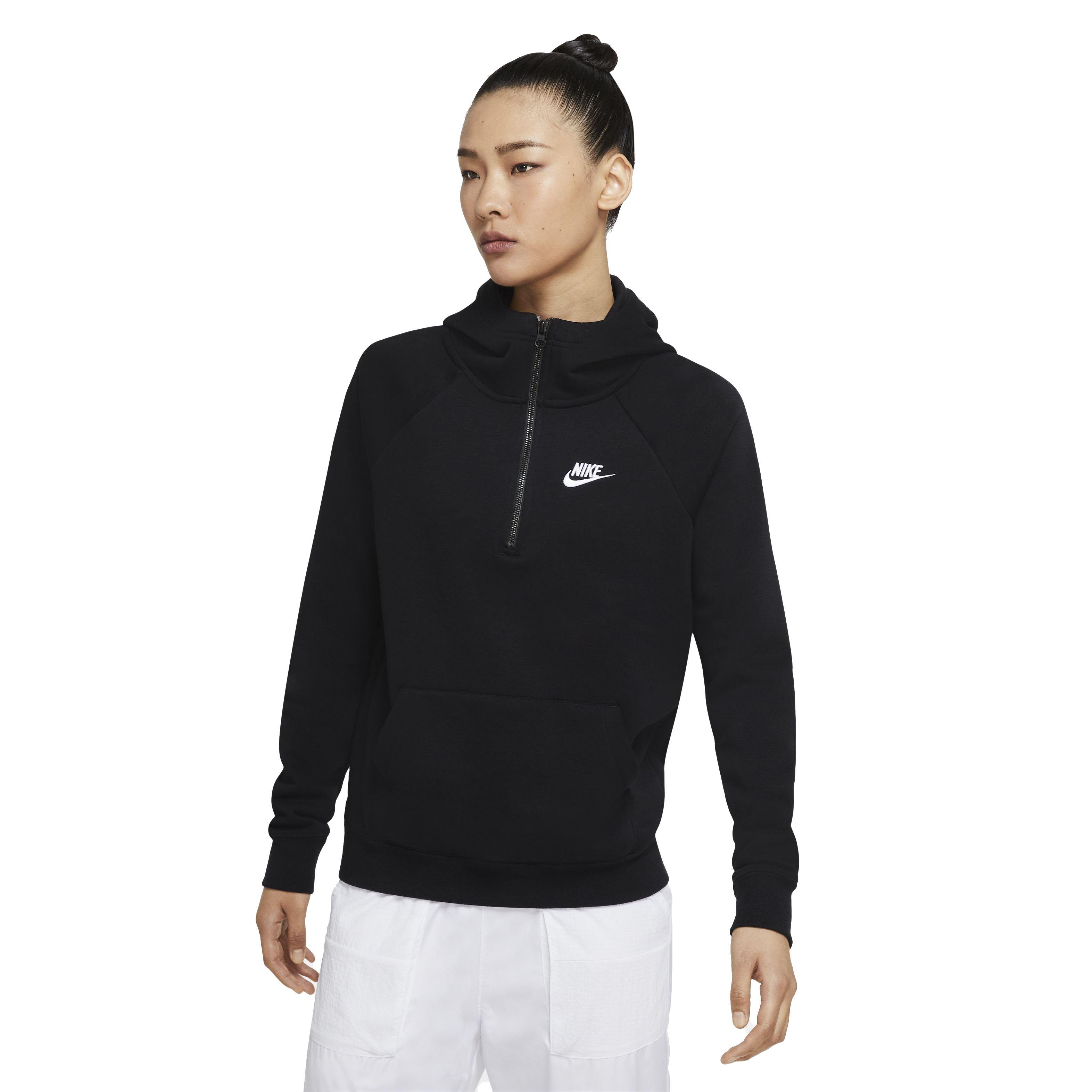 nike essential fleece oversized zip through hoody