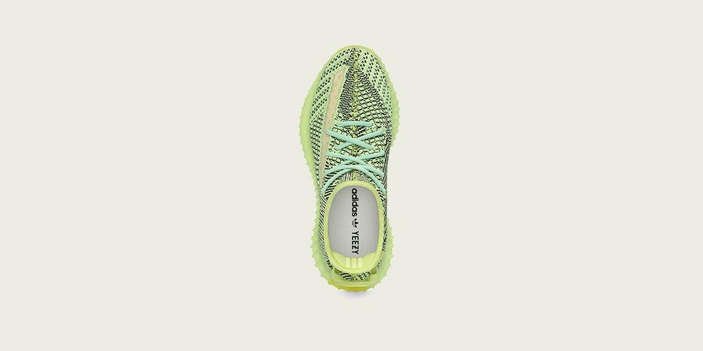 lime green yeezys women's