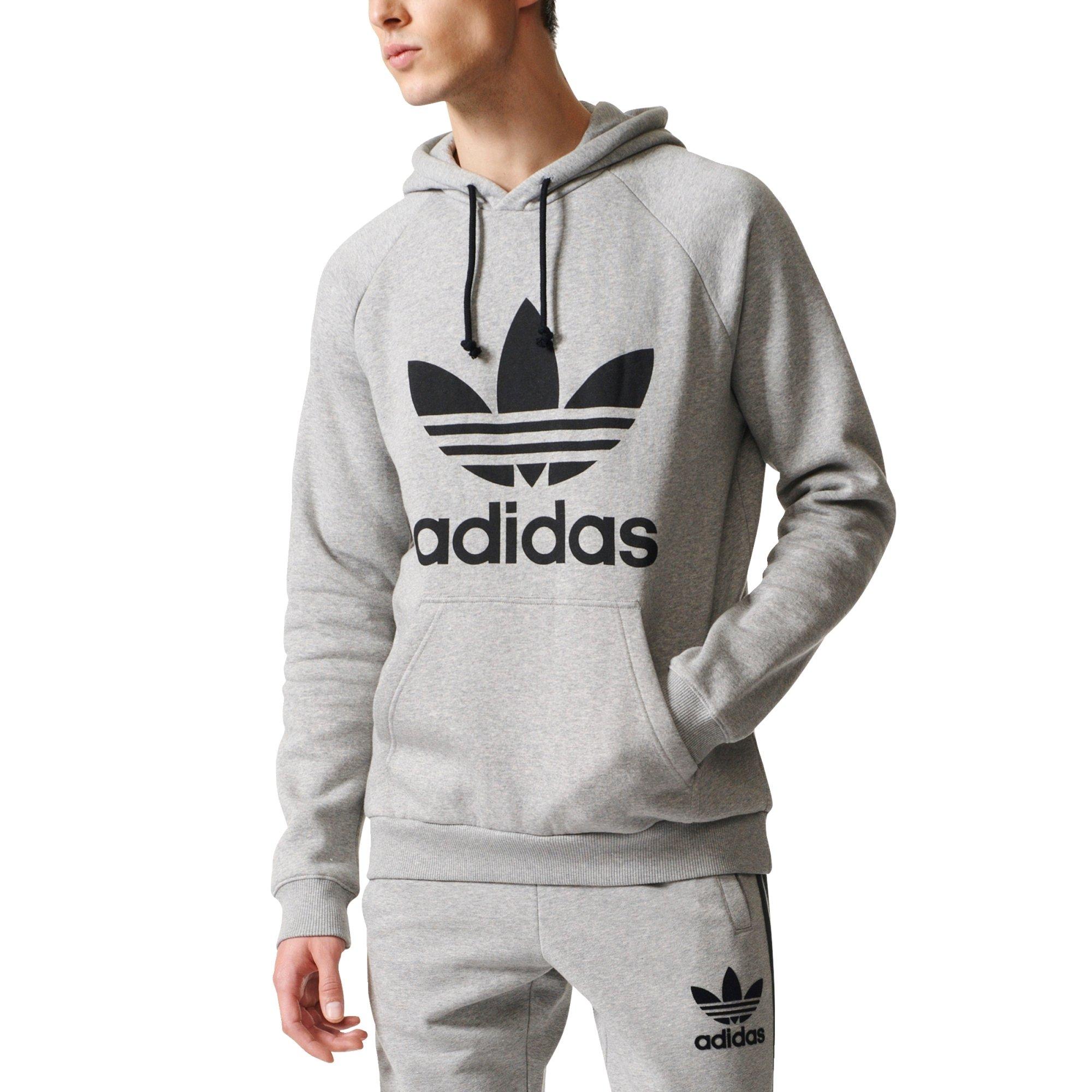 adidas men's original trefoil street graphic front pocket hoodie