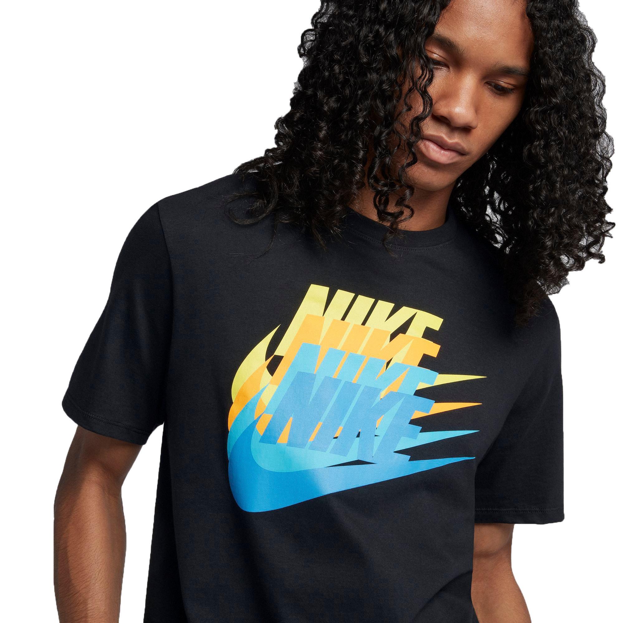 blue yellow nike shirt