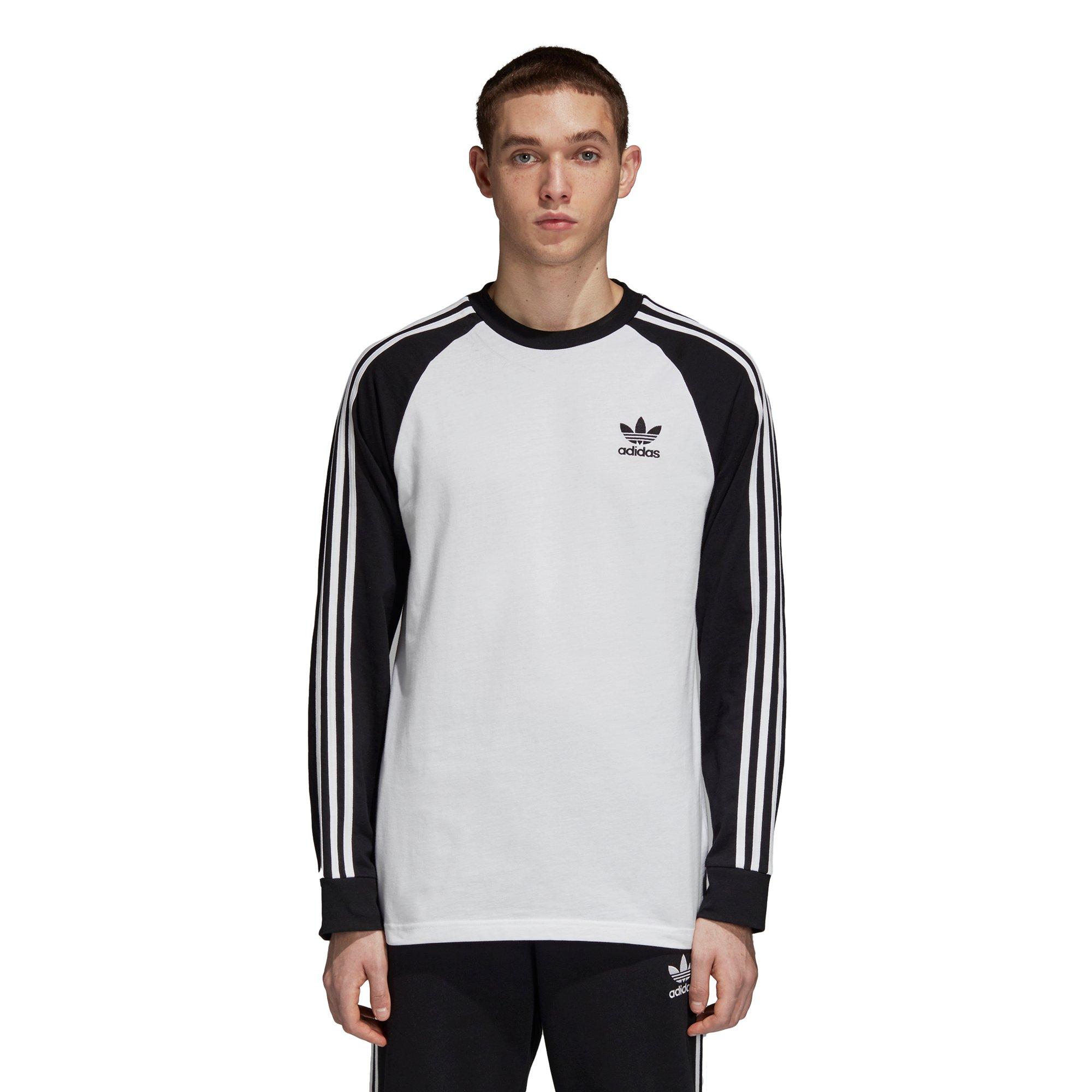 adidas 3 stripe top long sleeve