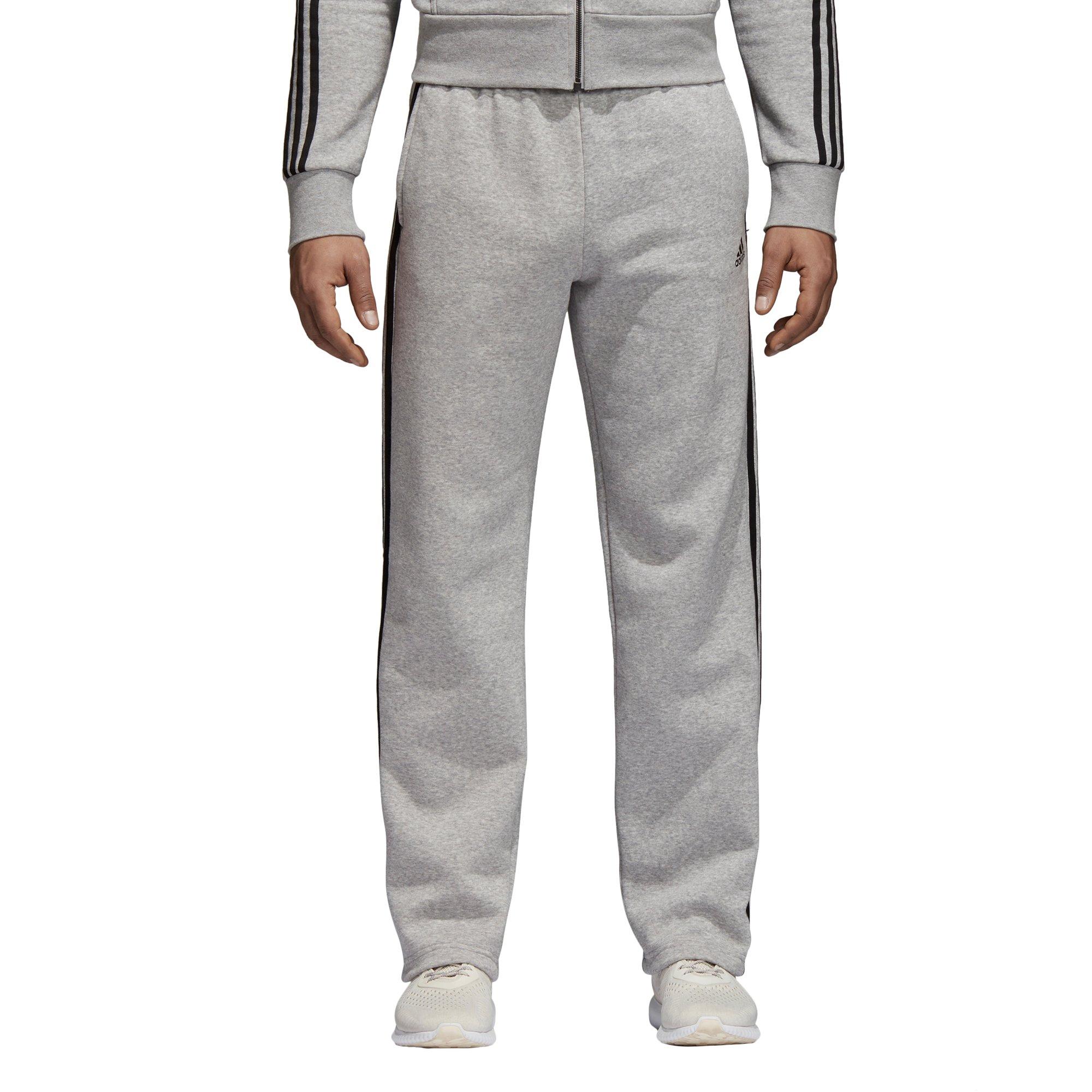 adidas men's 3 stripe fleece pants