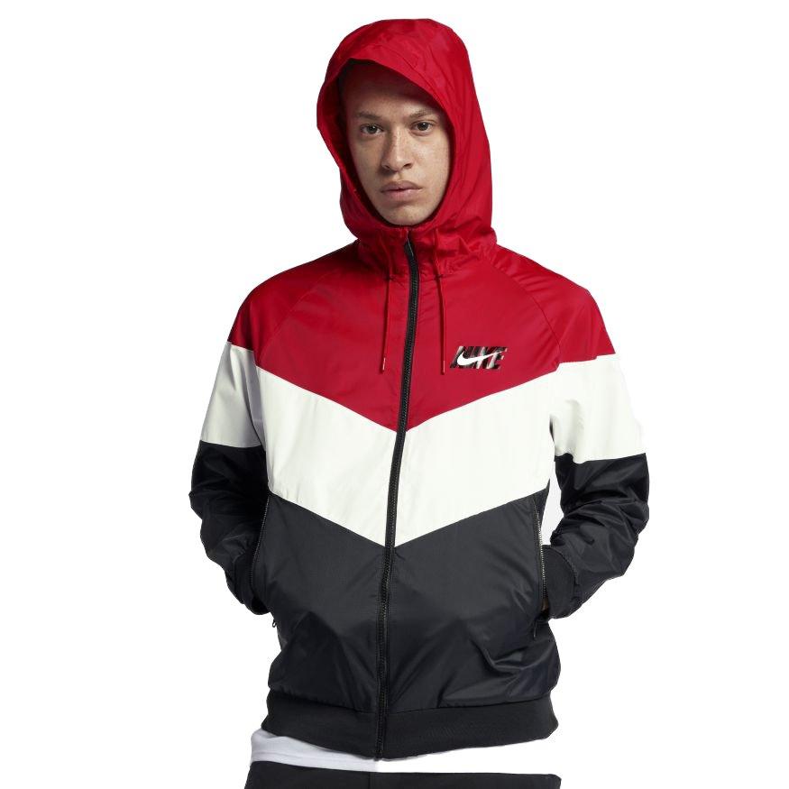 red and black nike jacket mens