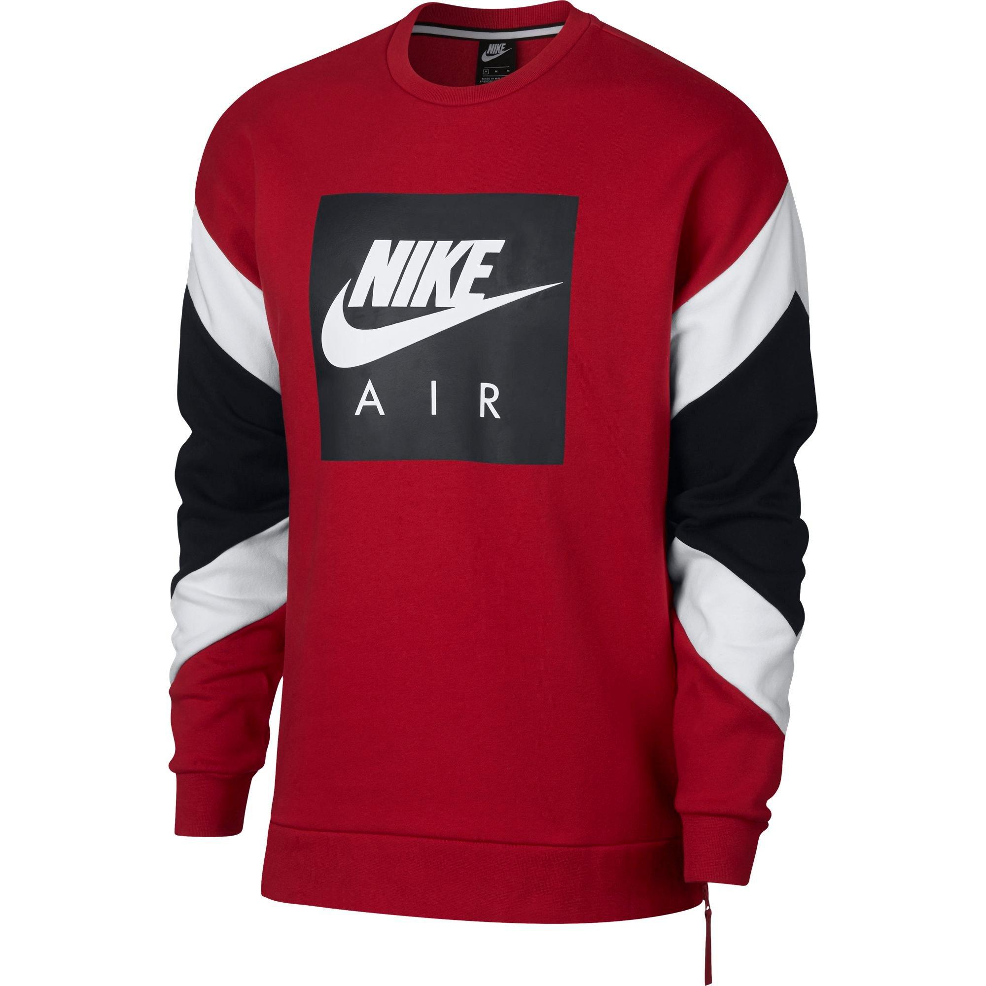 red nike crew sweatshirt
