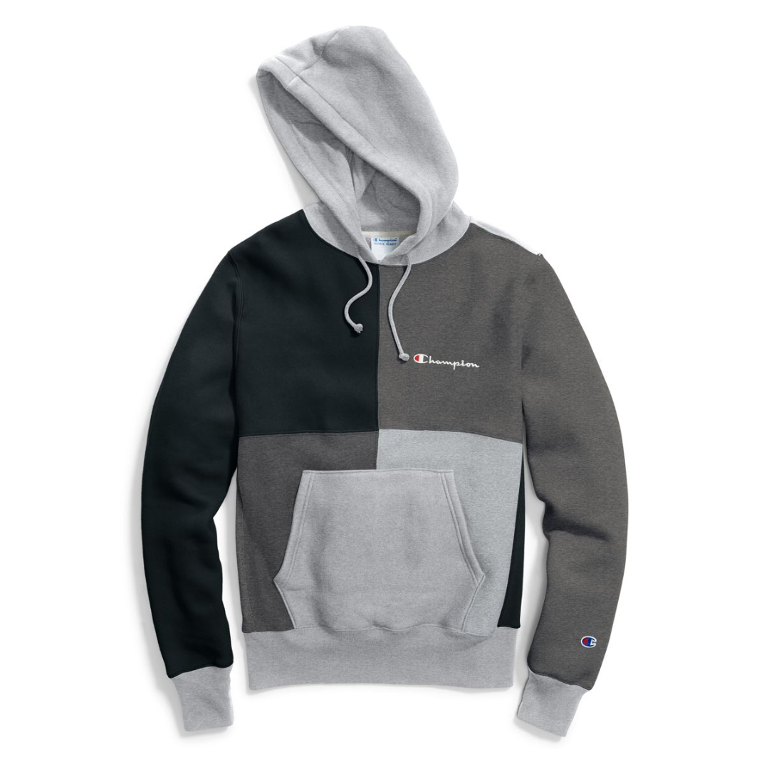 black and grey champion hoodie