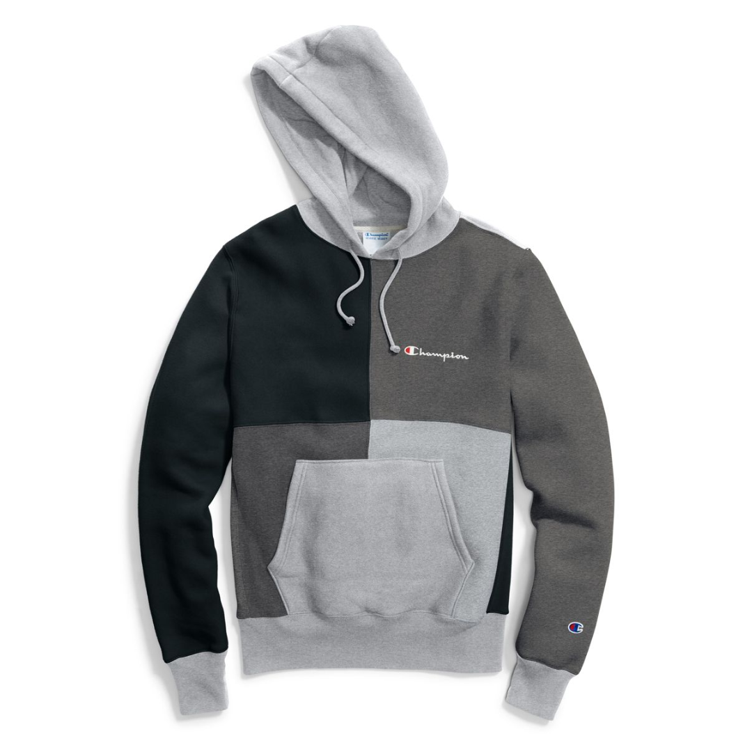 champion colorblock hoodie mens