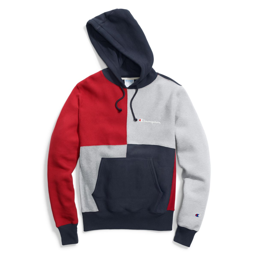 champion colour block hoodie