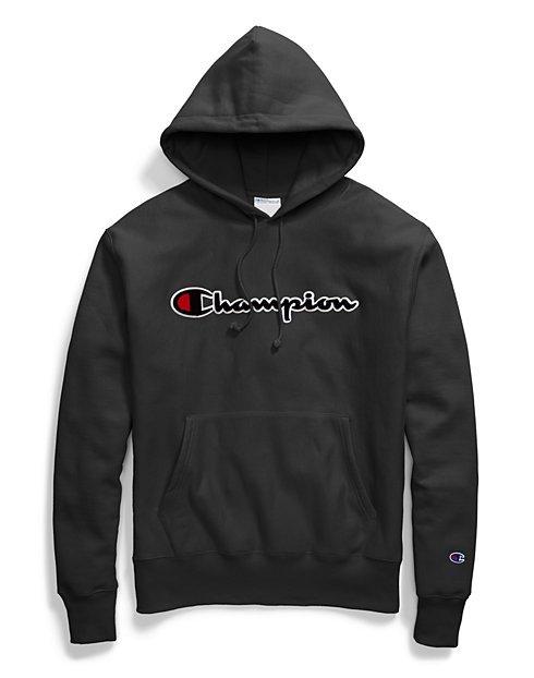 all black champion hoodie
