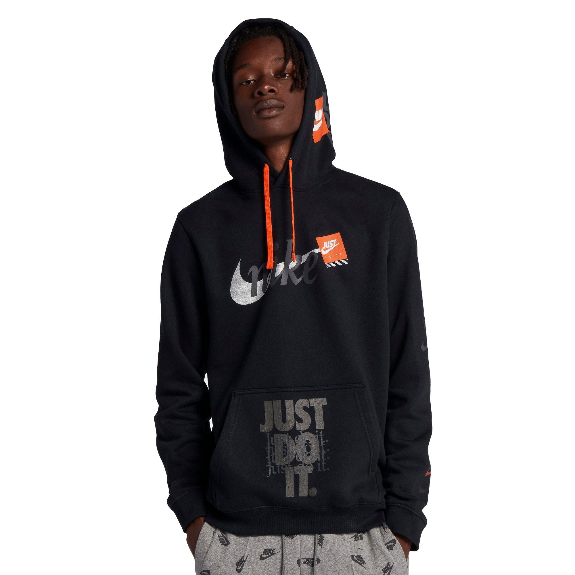 nike black just do it hoodie