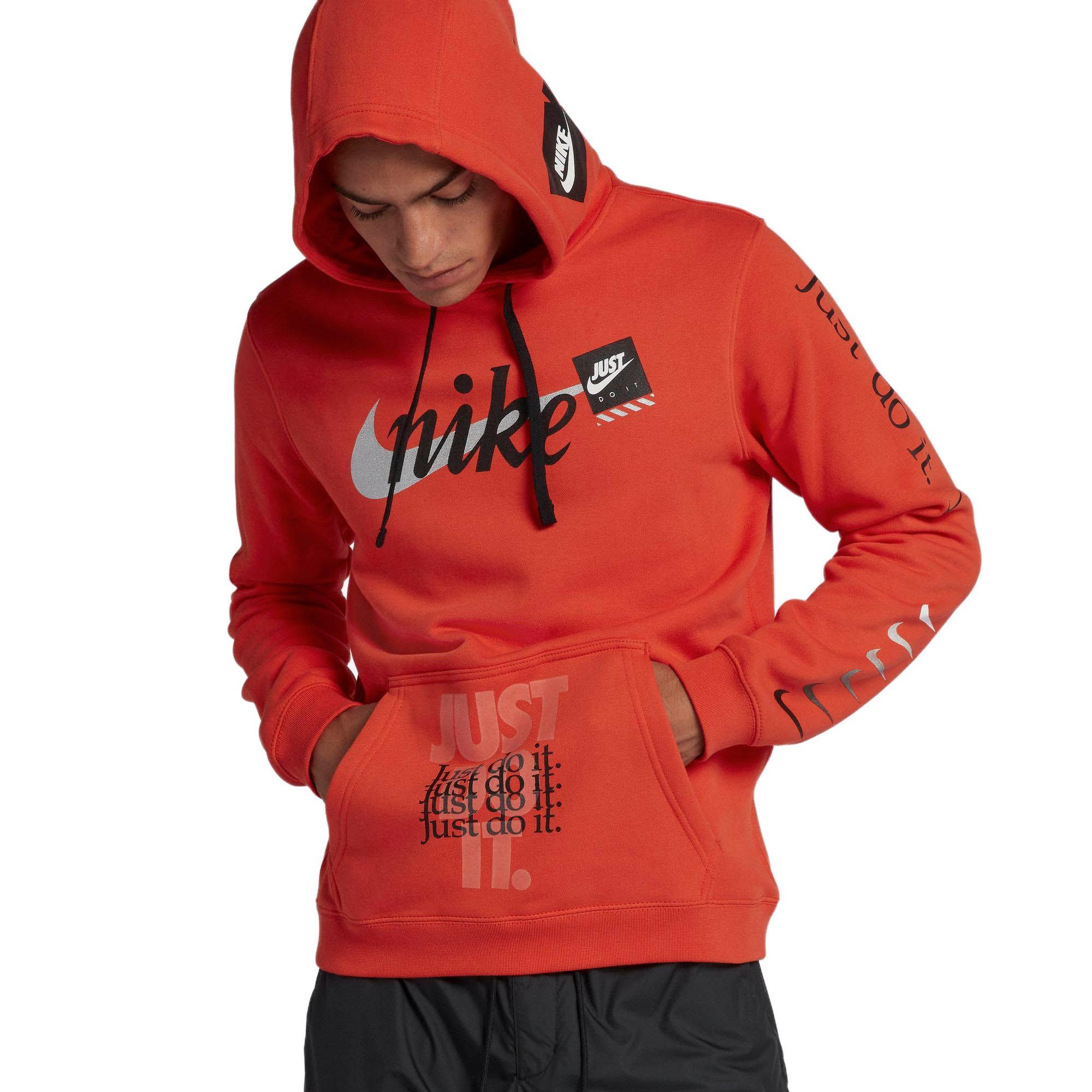 just do it orange hoodie