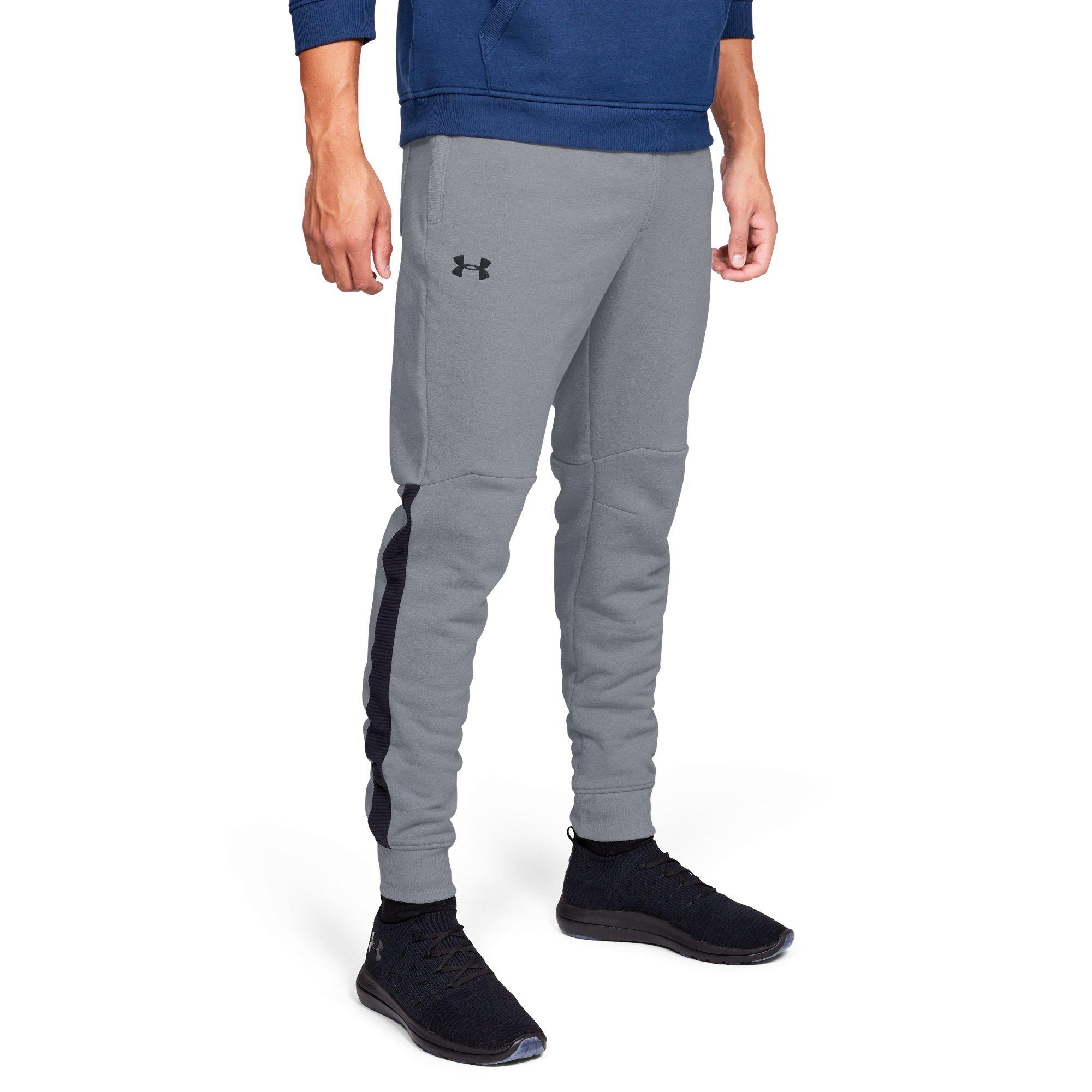 ua microthread fleece patterned stacked joggers