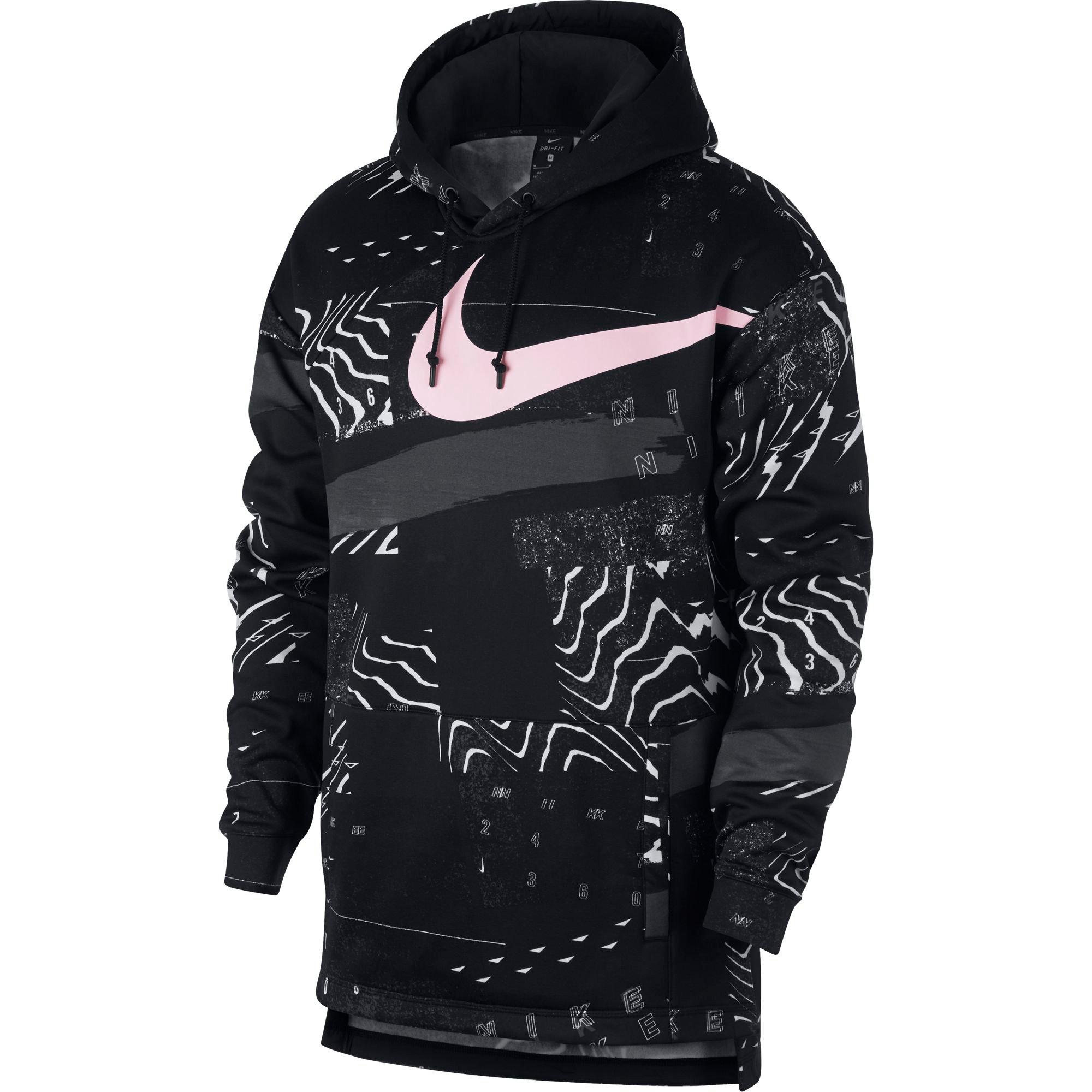 nike black and pink hoodie