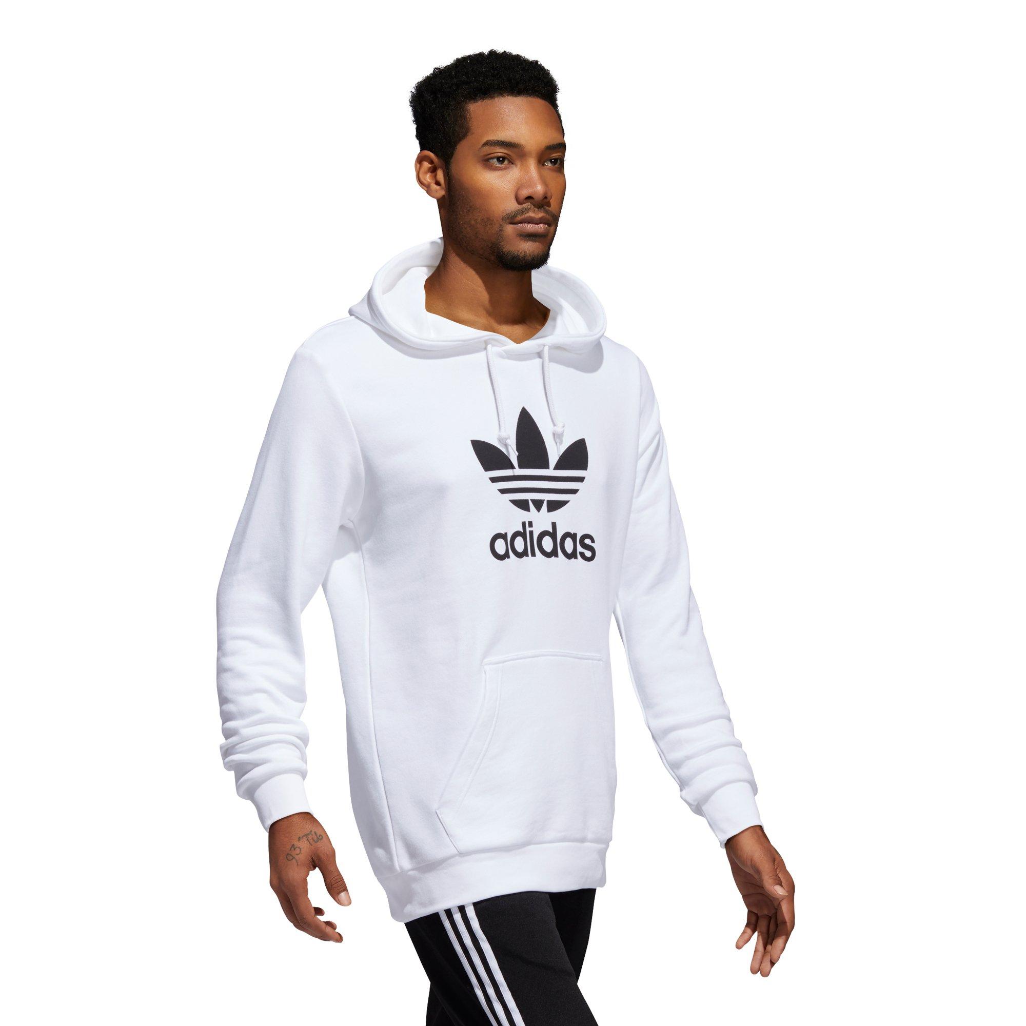 adidas basketball flock trefoil black hoodie