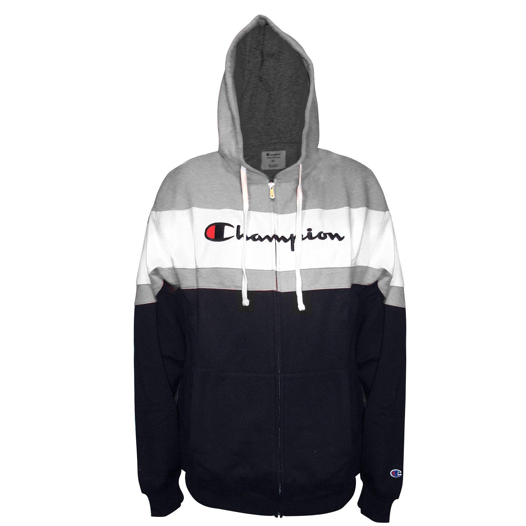 black and grey champion hoodie