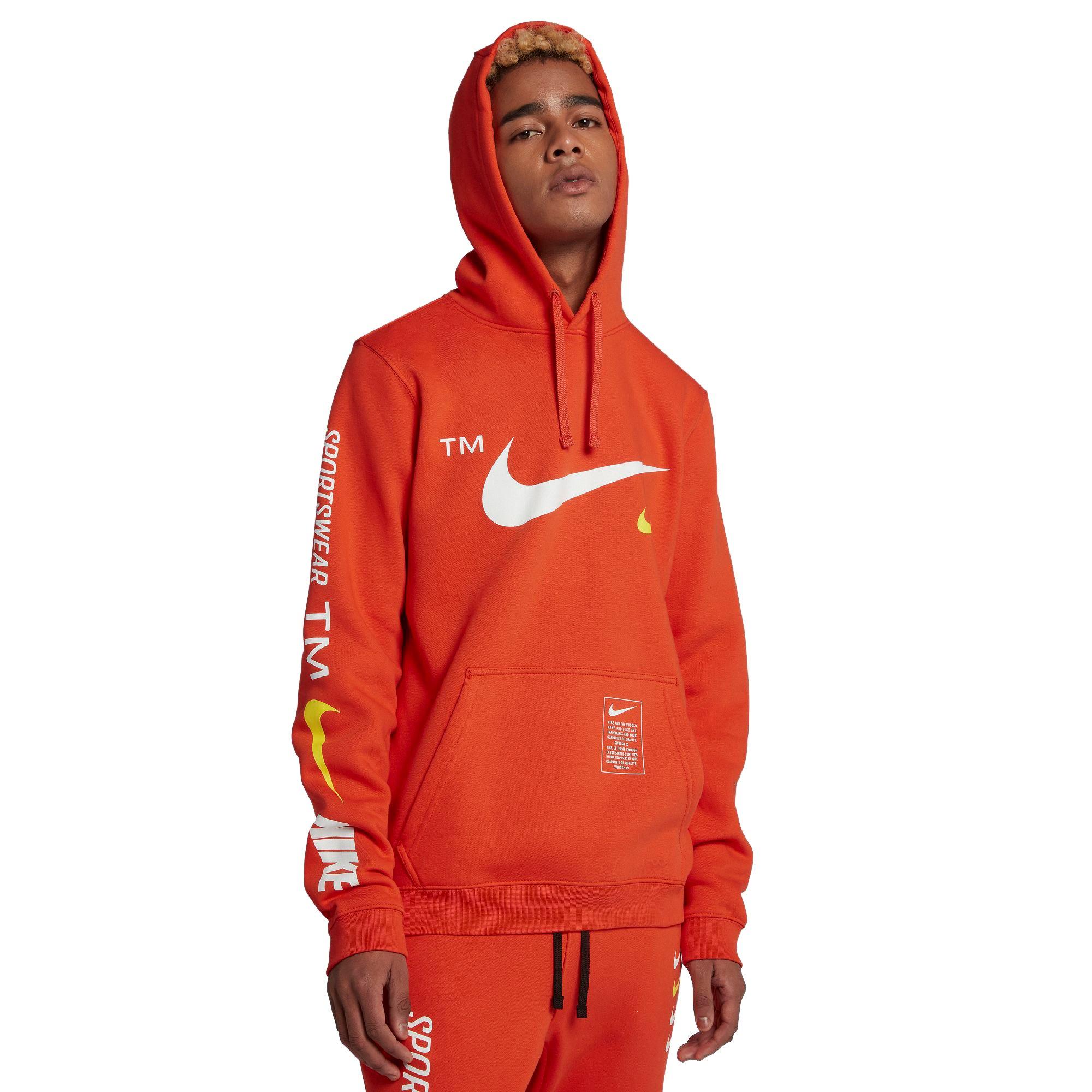 orange nike sweatshirt mens