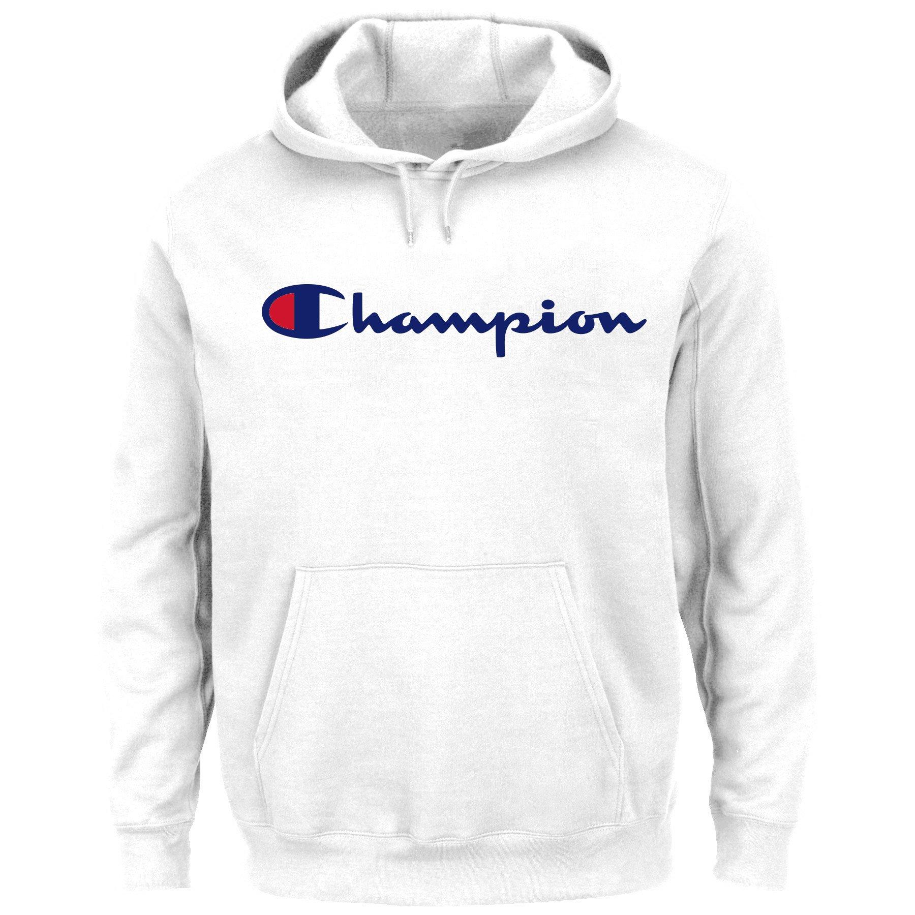 champion men's blend script graphic pullover