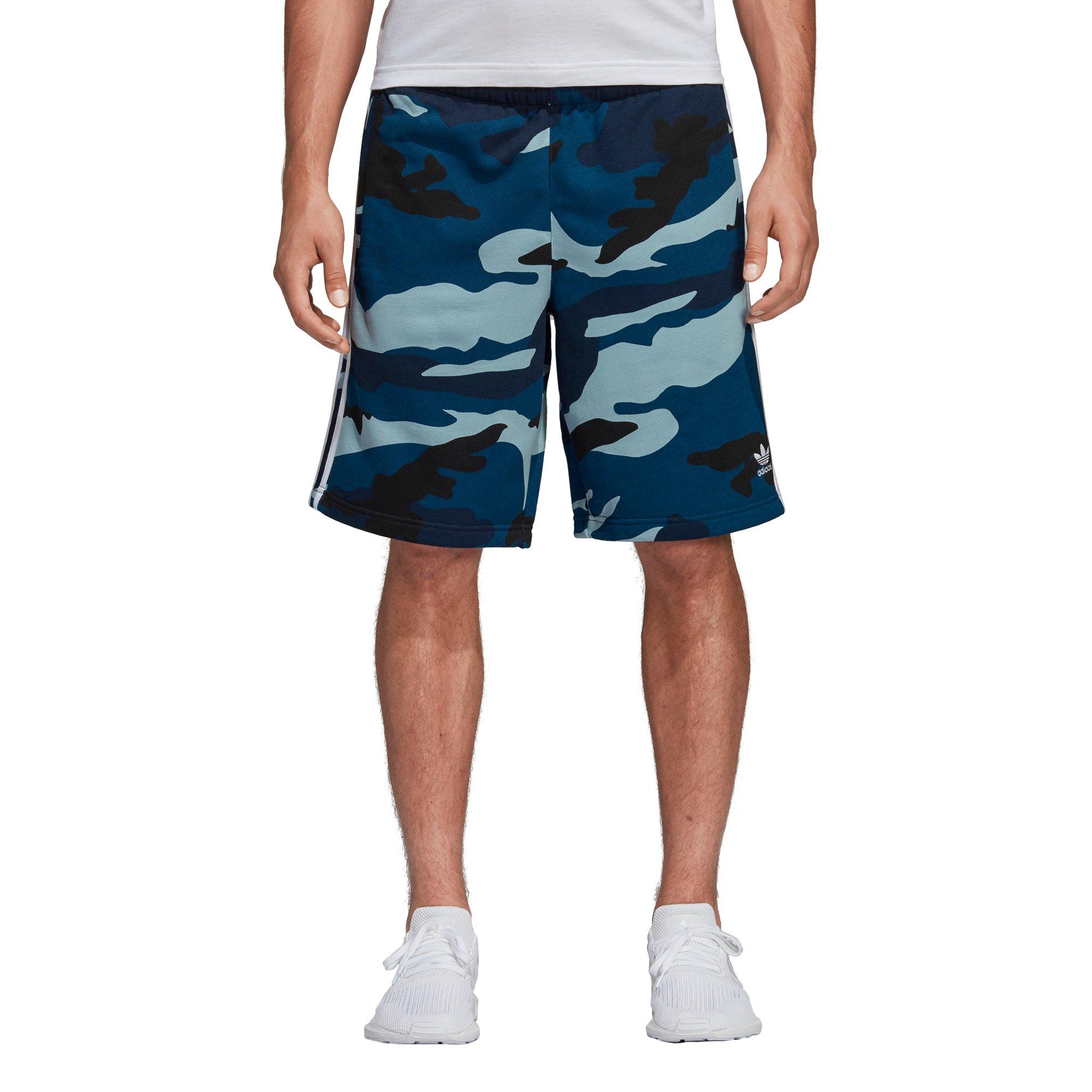 blue camo adidas shorts