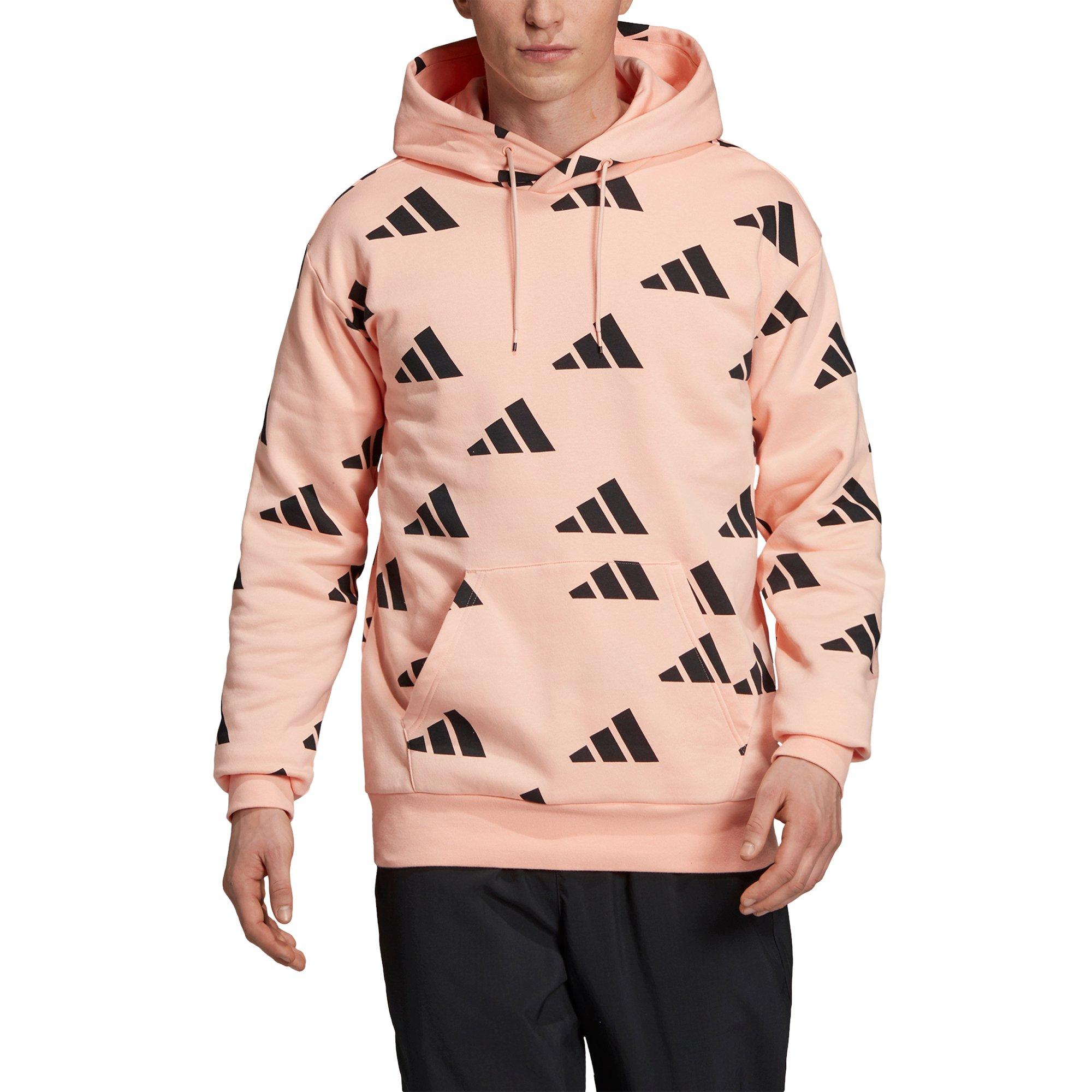 adidas mens pink hoodie