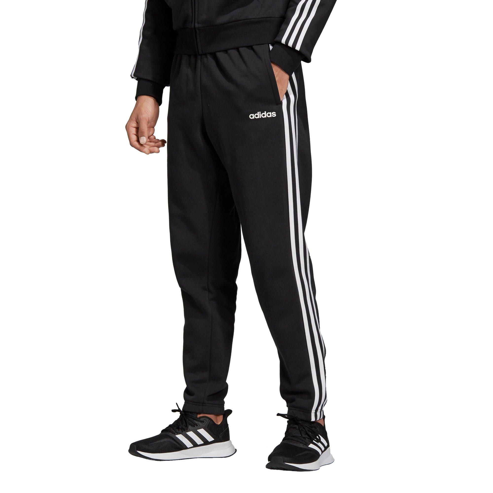 adidas mens essentials 3 stripes tapered pants