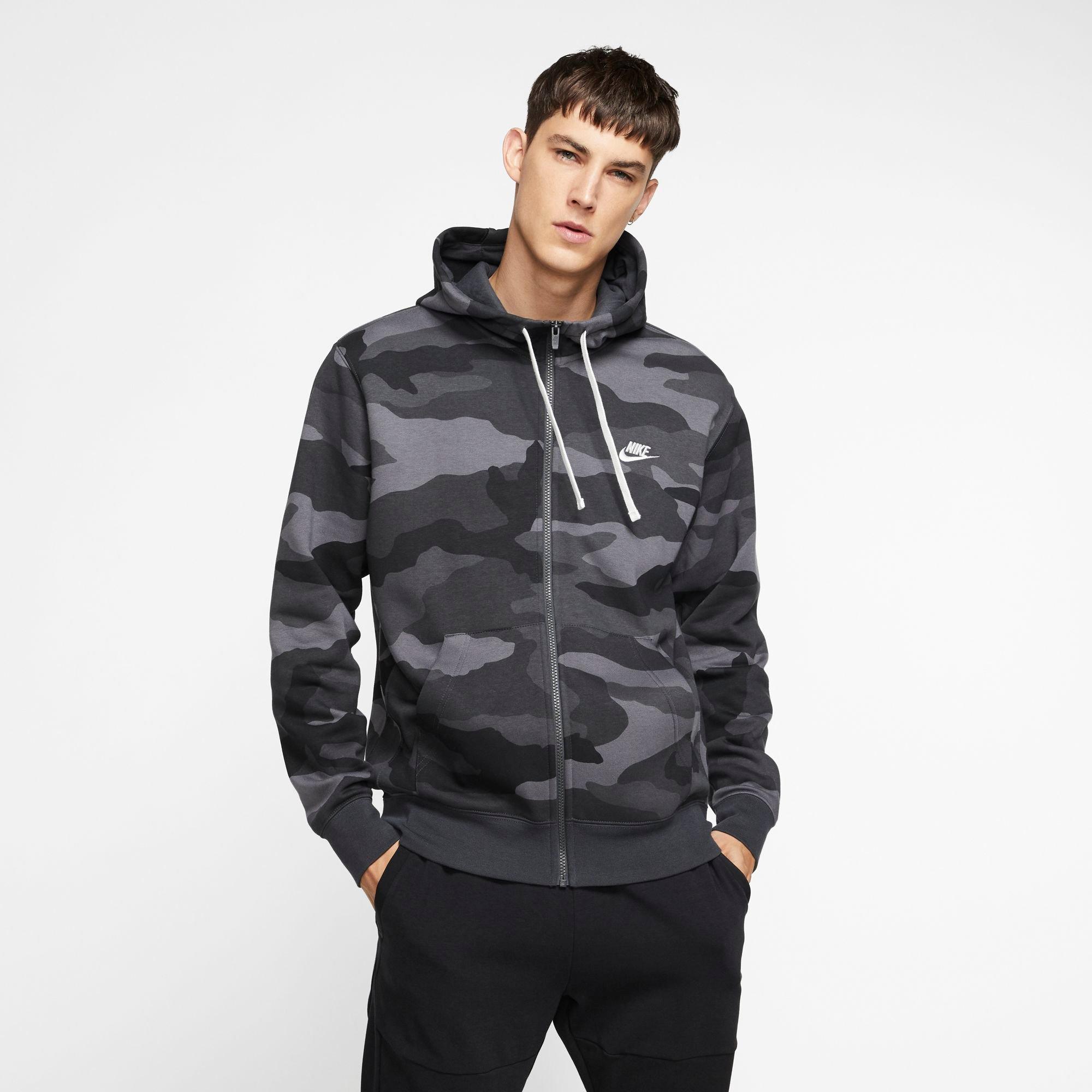 nike camo zip hoodie mens