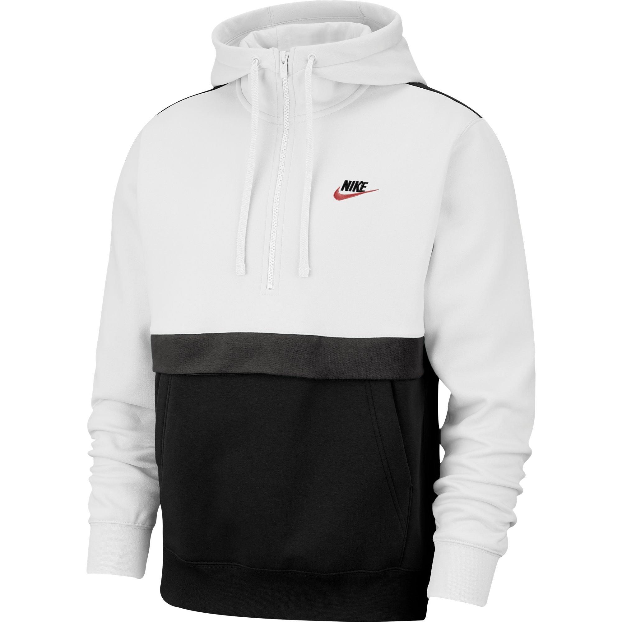 nike half zip hoodie black