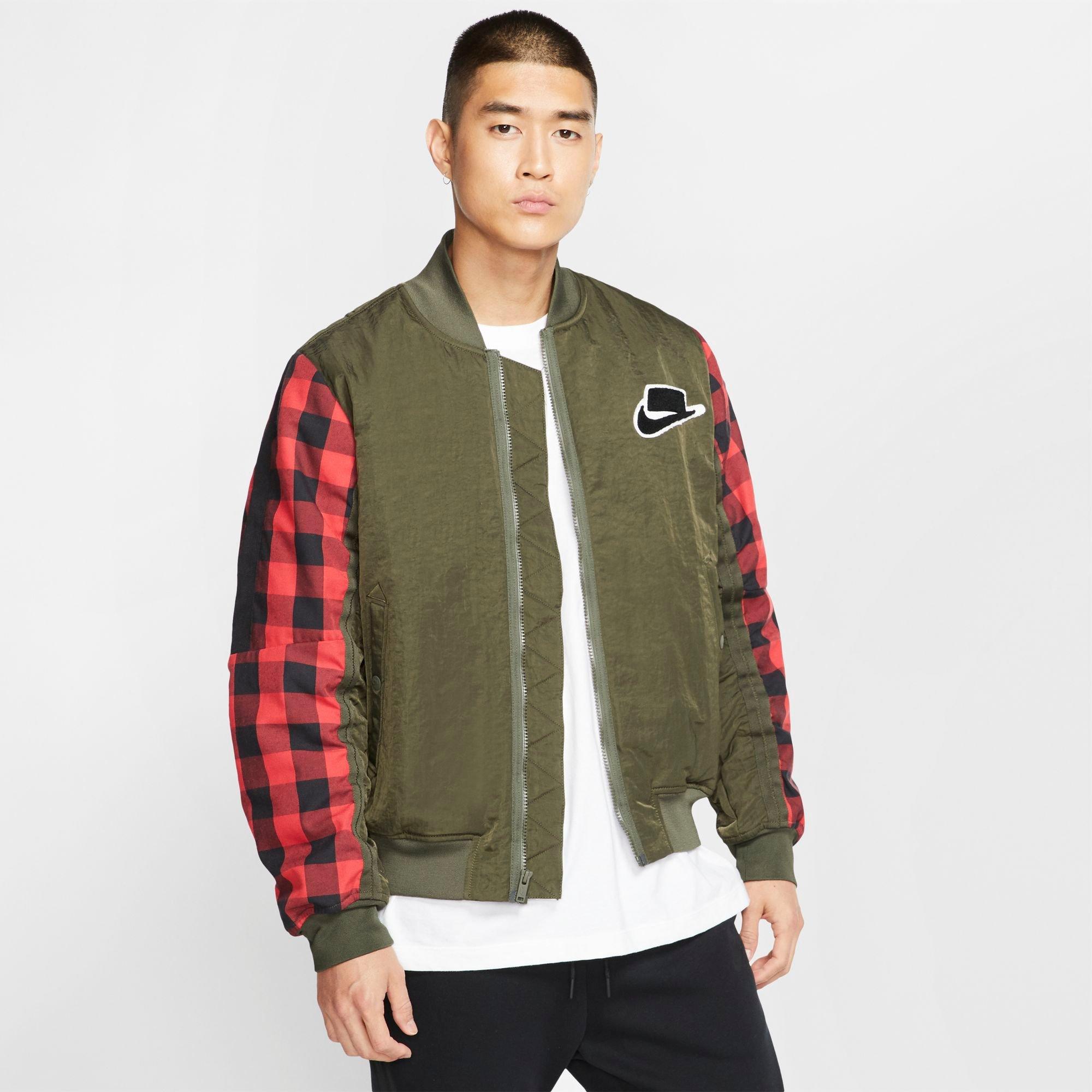 plaid bomber jacket