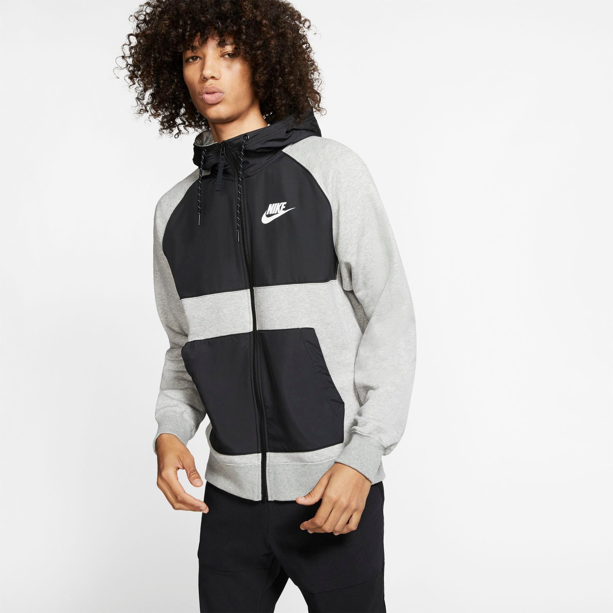 nike training hybrid full zip hoodie