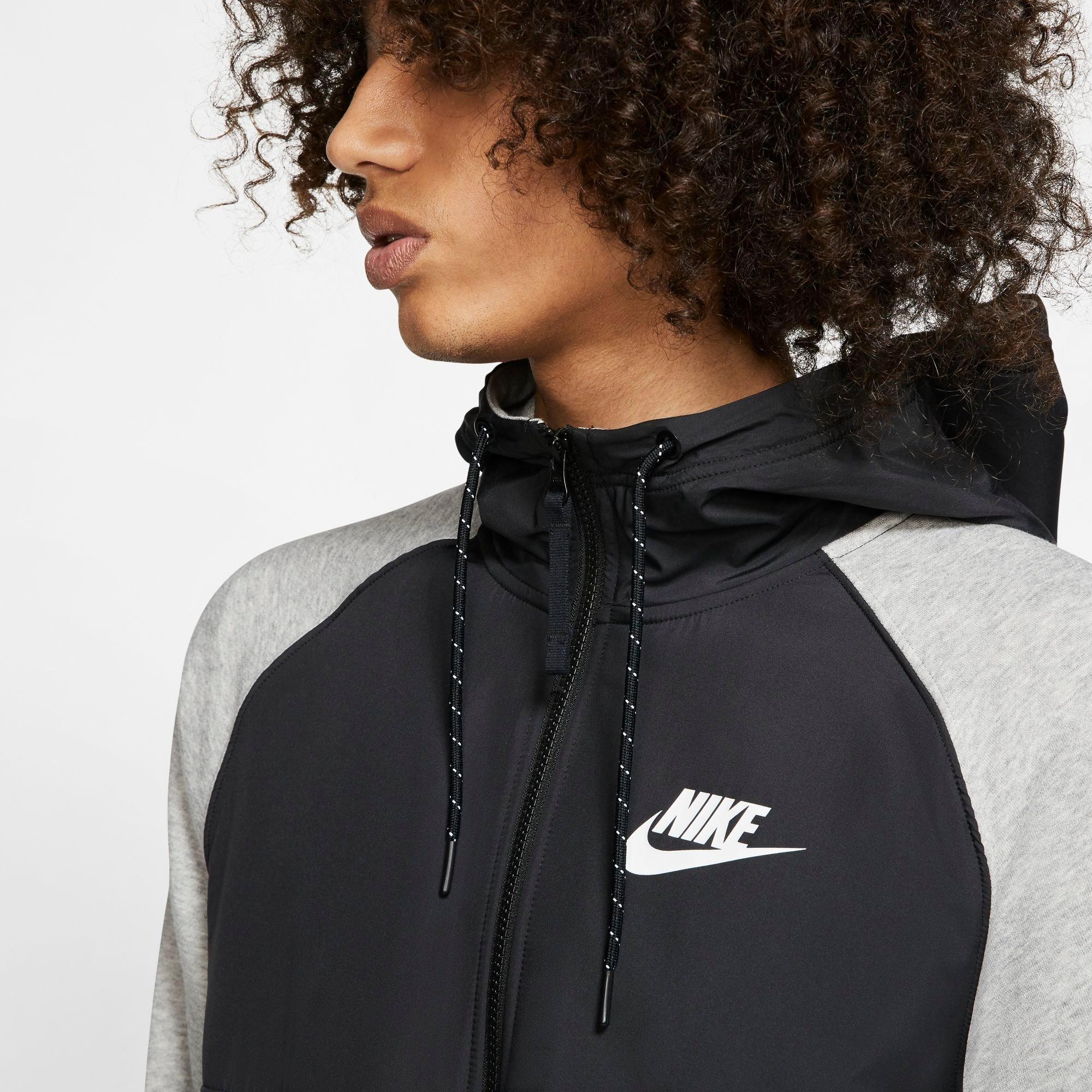 nike training hybrid full zip hoodie