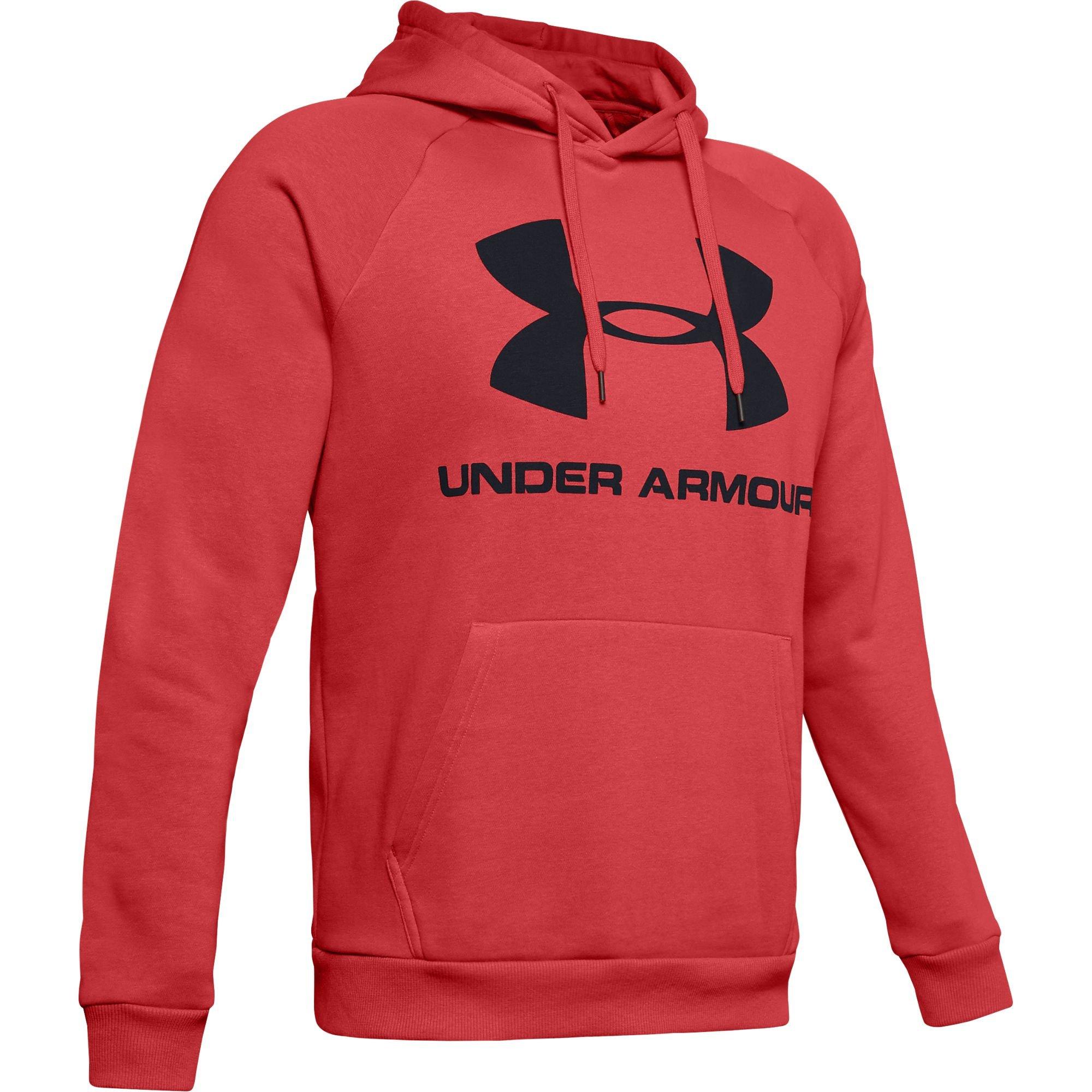 under armour hoodie pink men