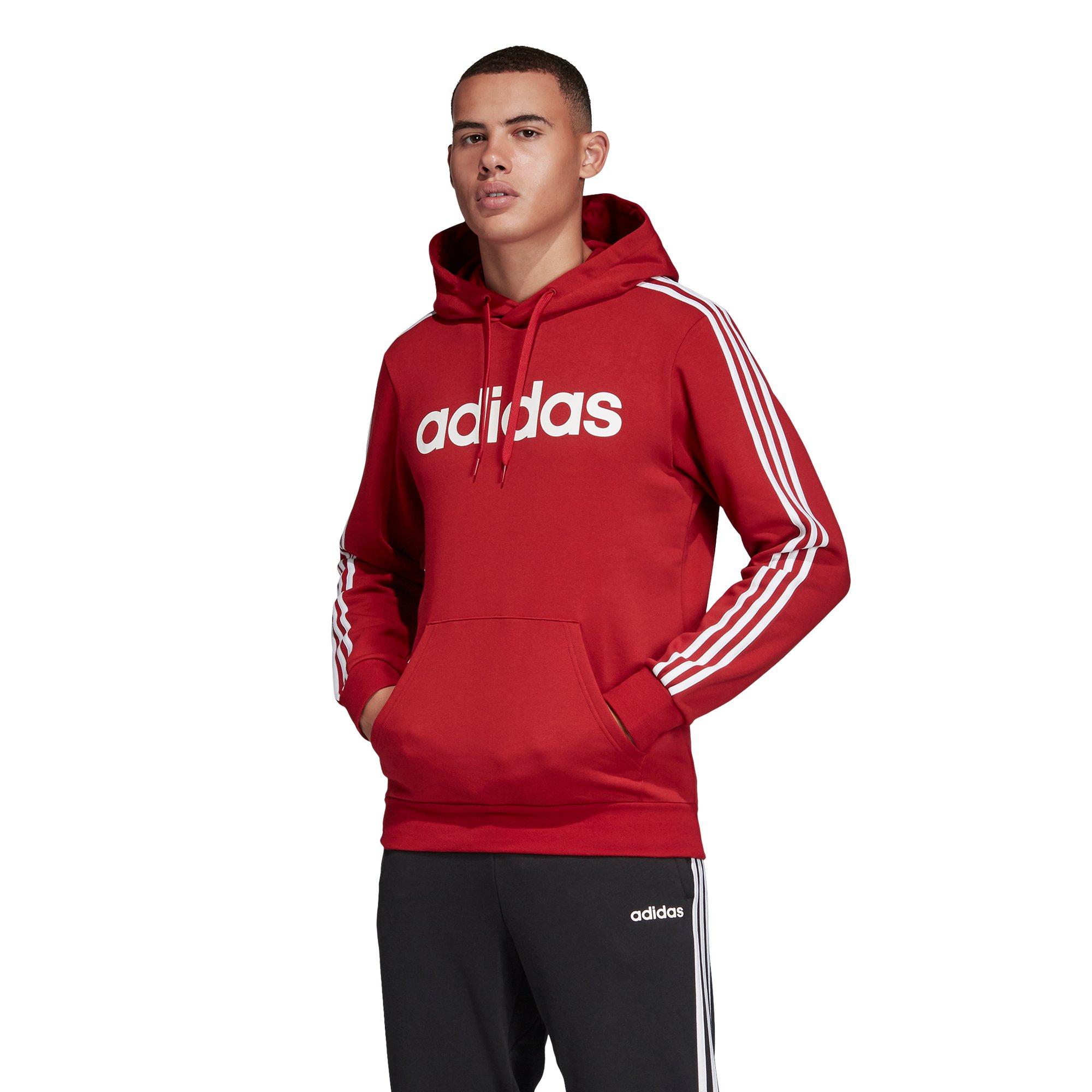 adidas men's essential linear logo pullover hoodie