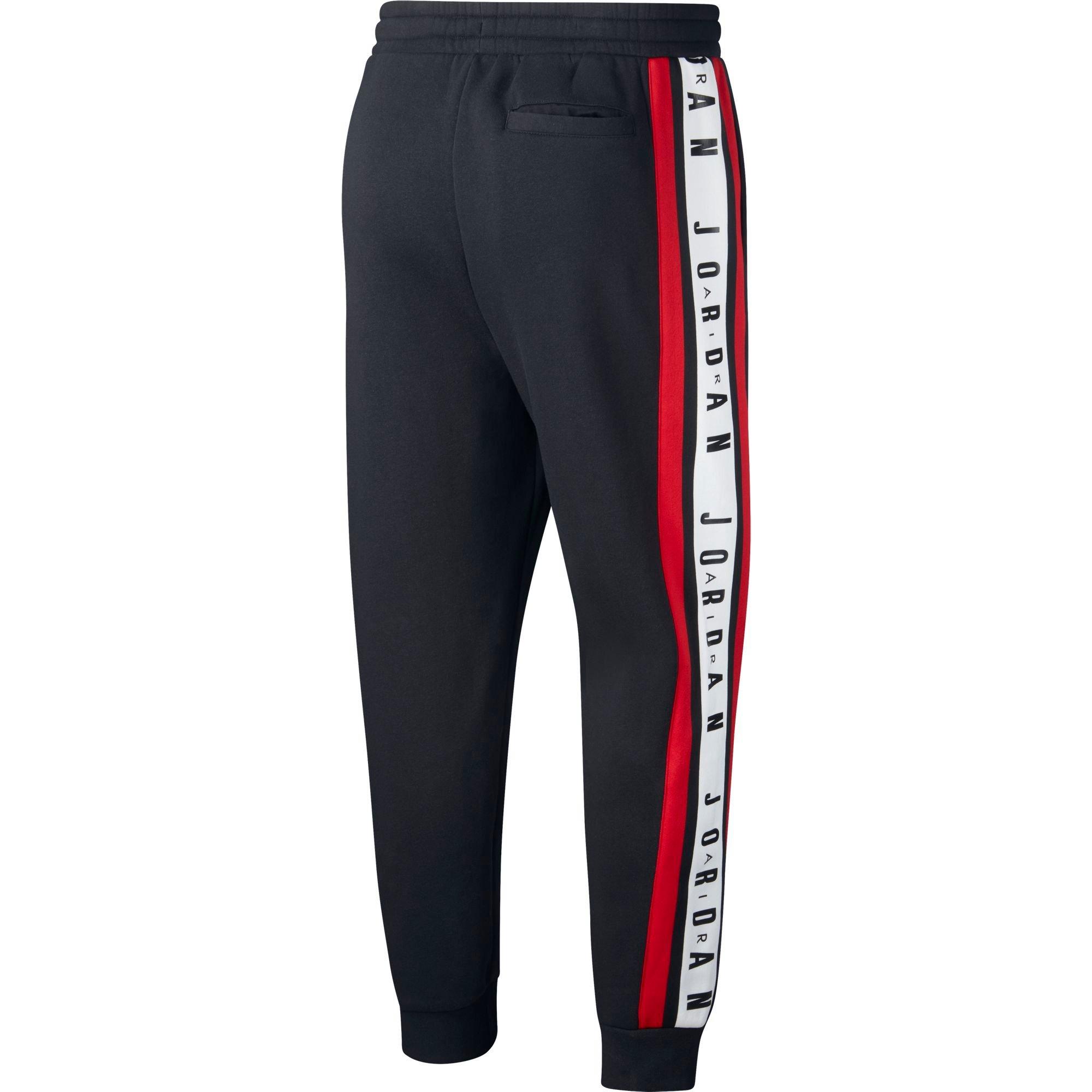 red and black jordan pants