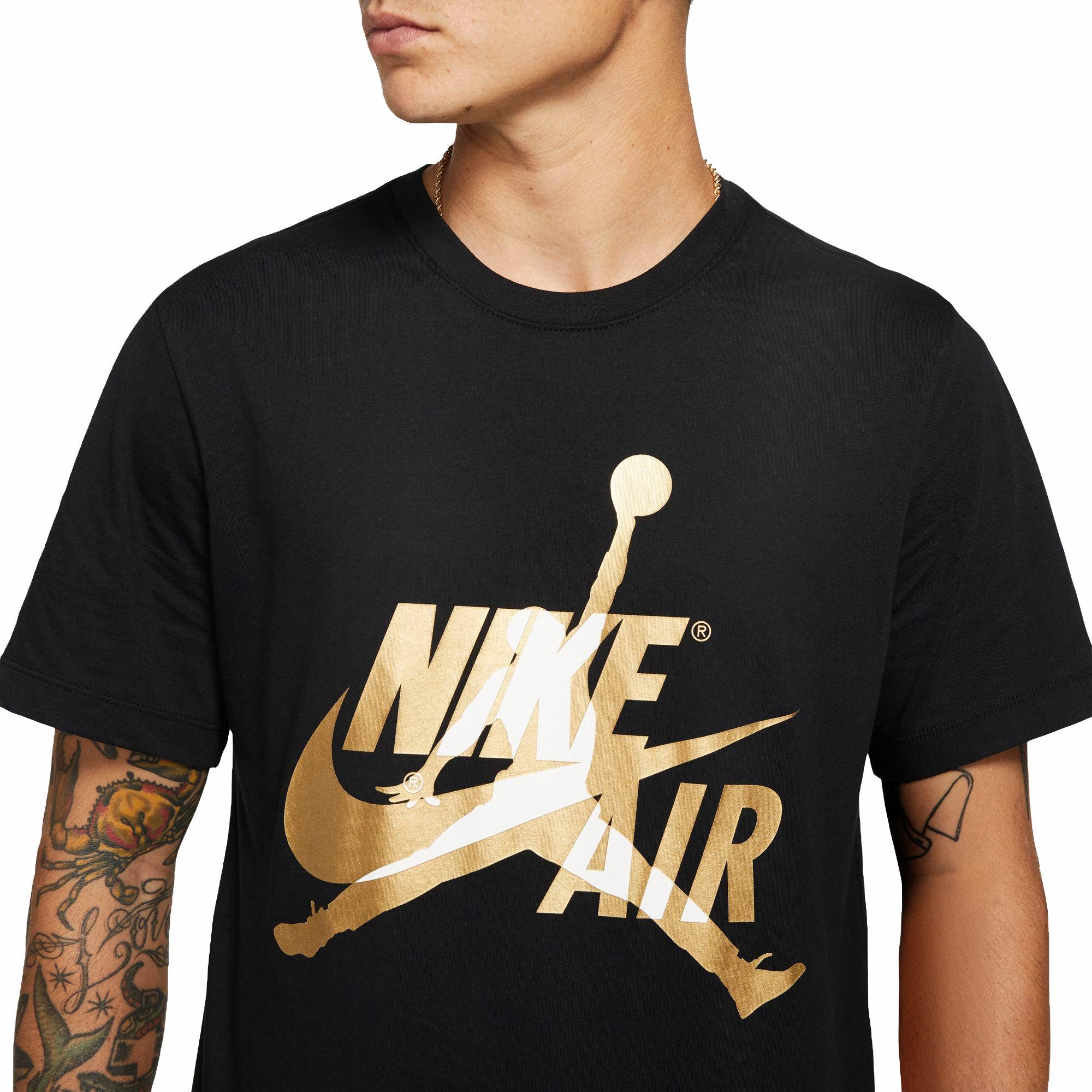 gold jordan t shirt