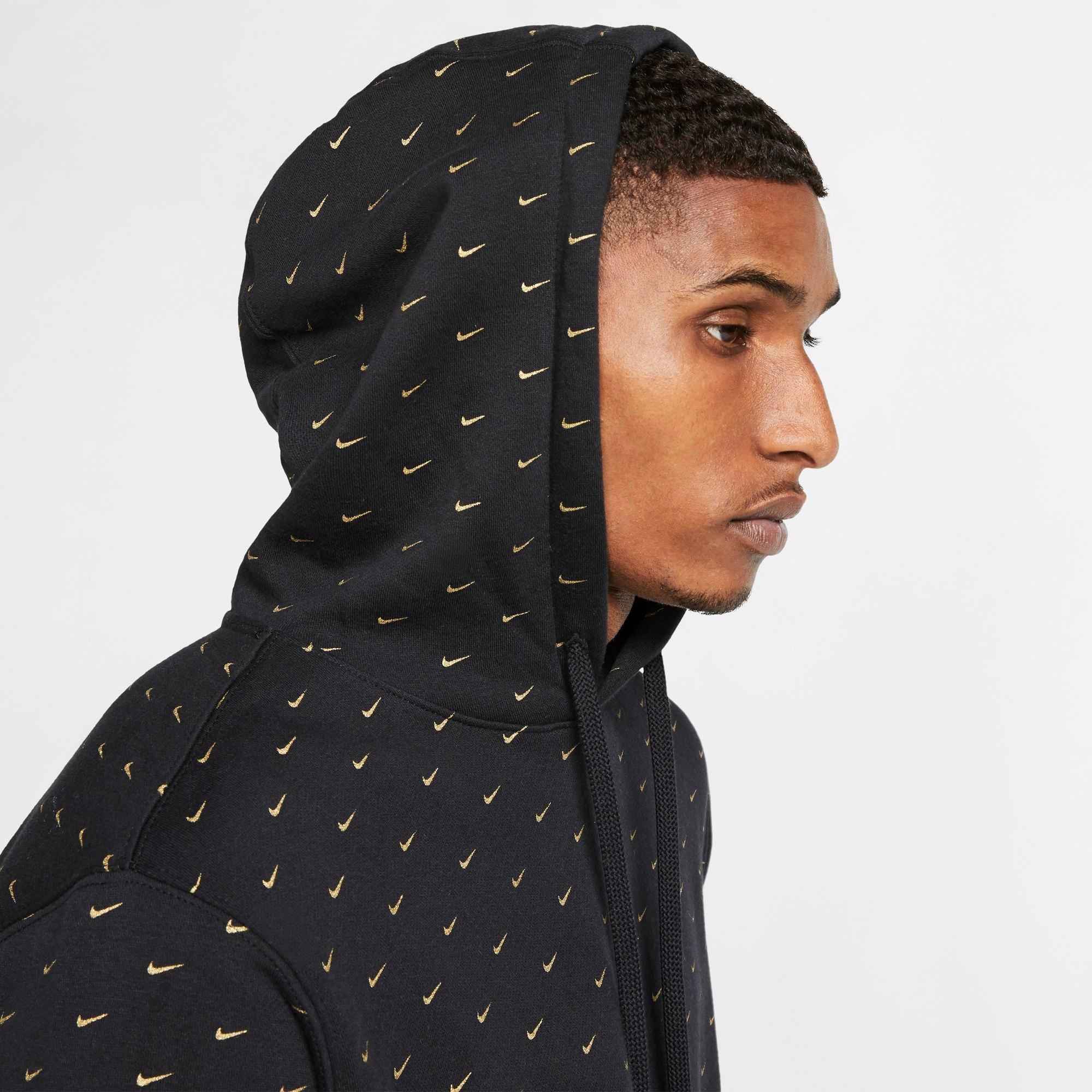 black and gold nike hoodie mens