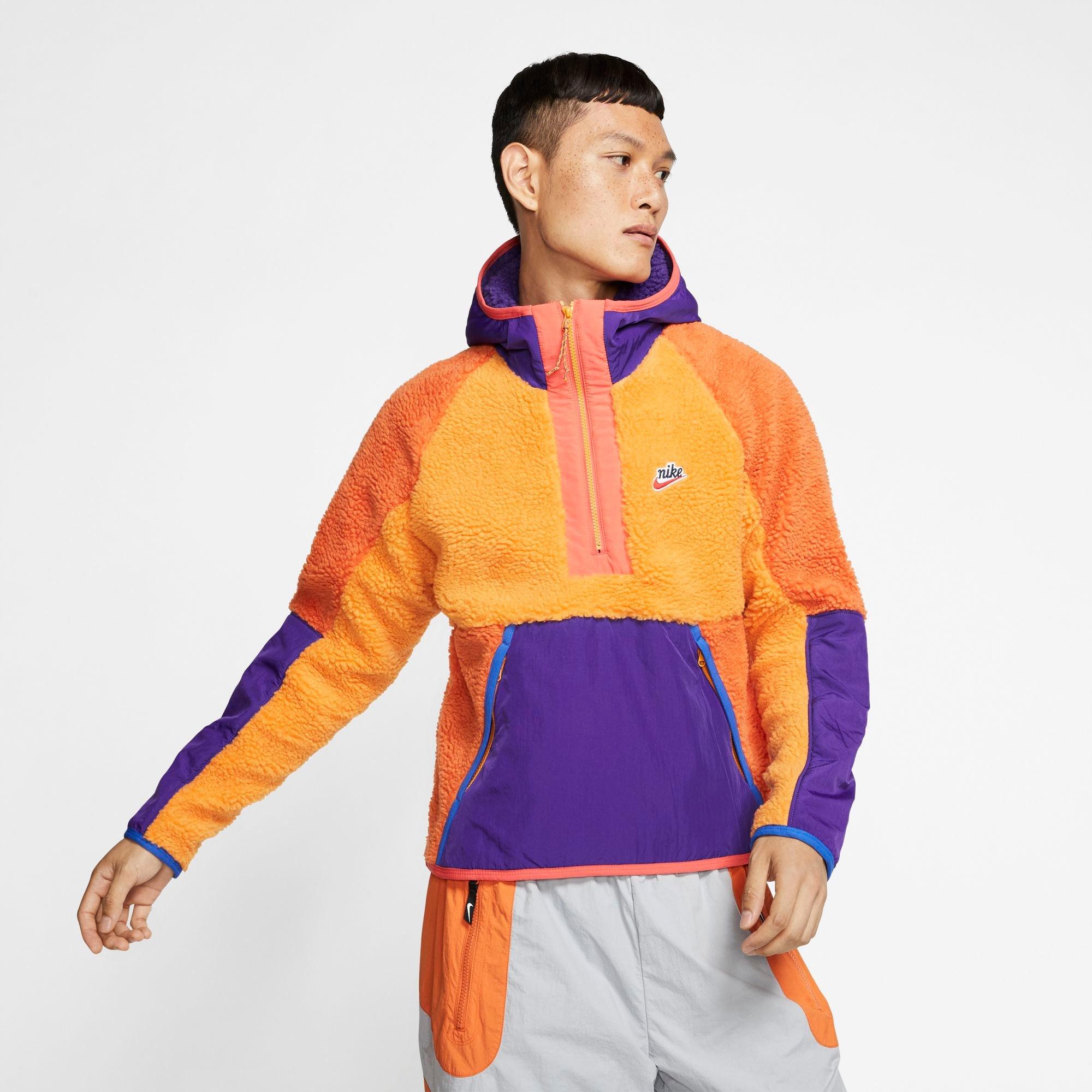 white fuzzy nike sweater