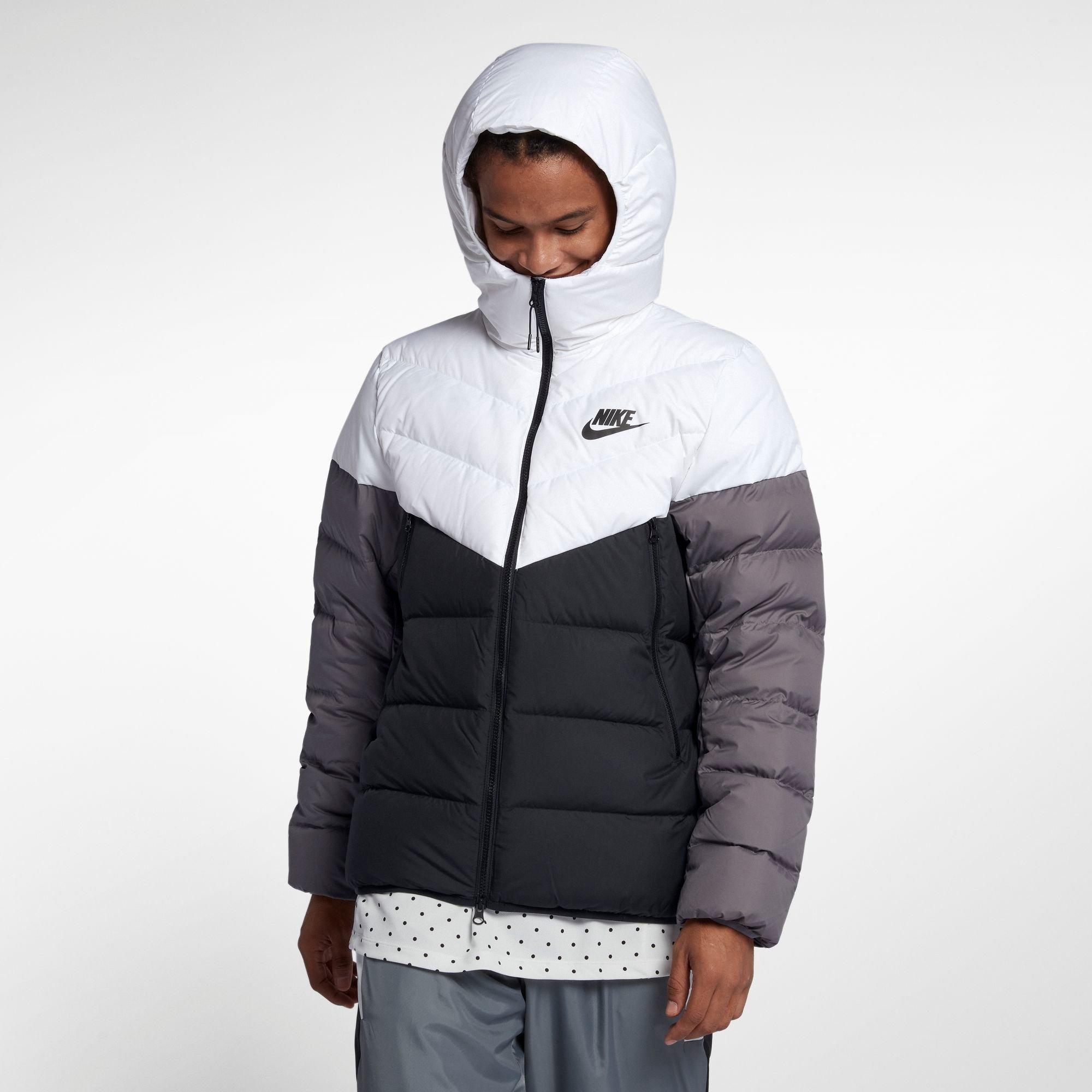 nike black down windrunner jacket