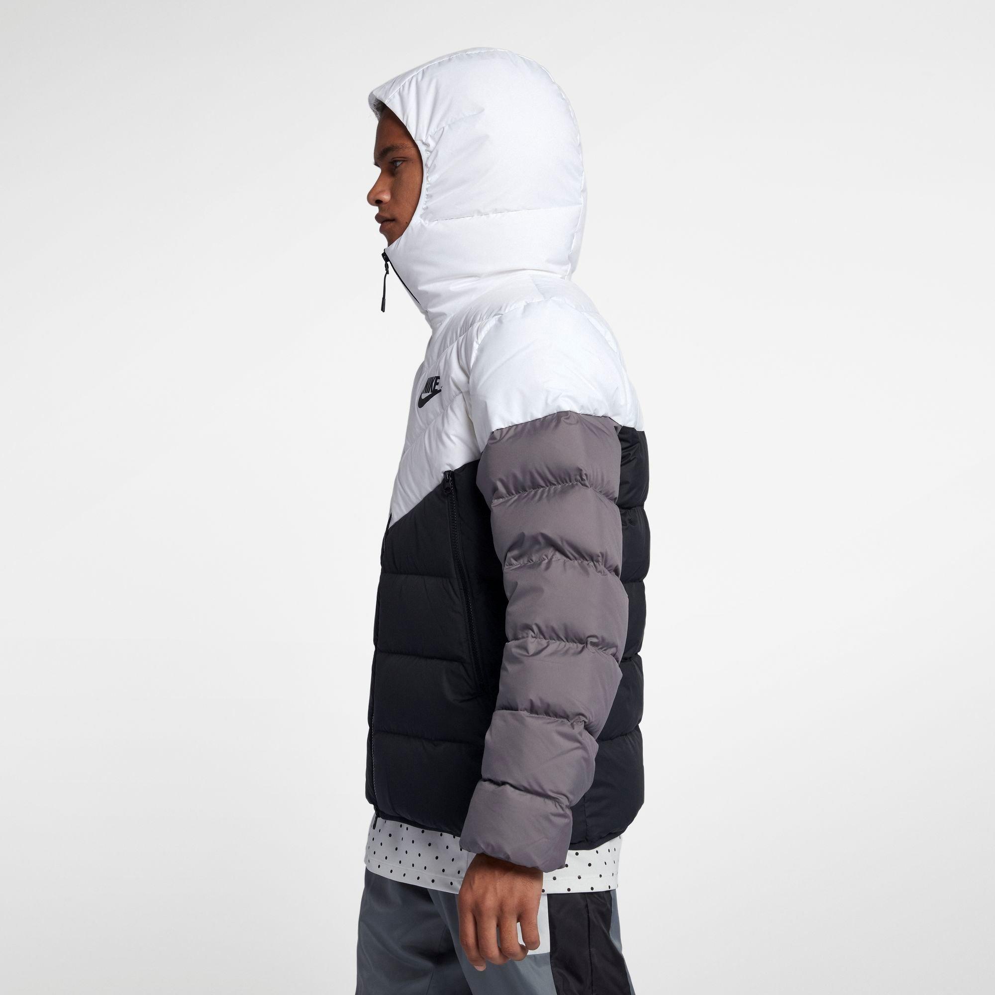 nike sportswear men's windrunner down fill hooded jacket