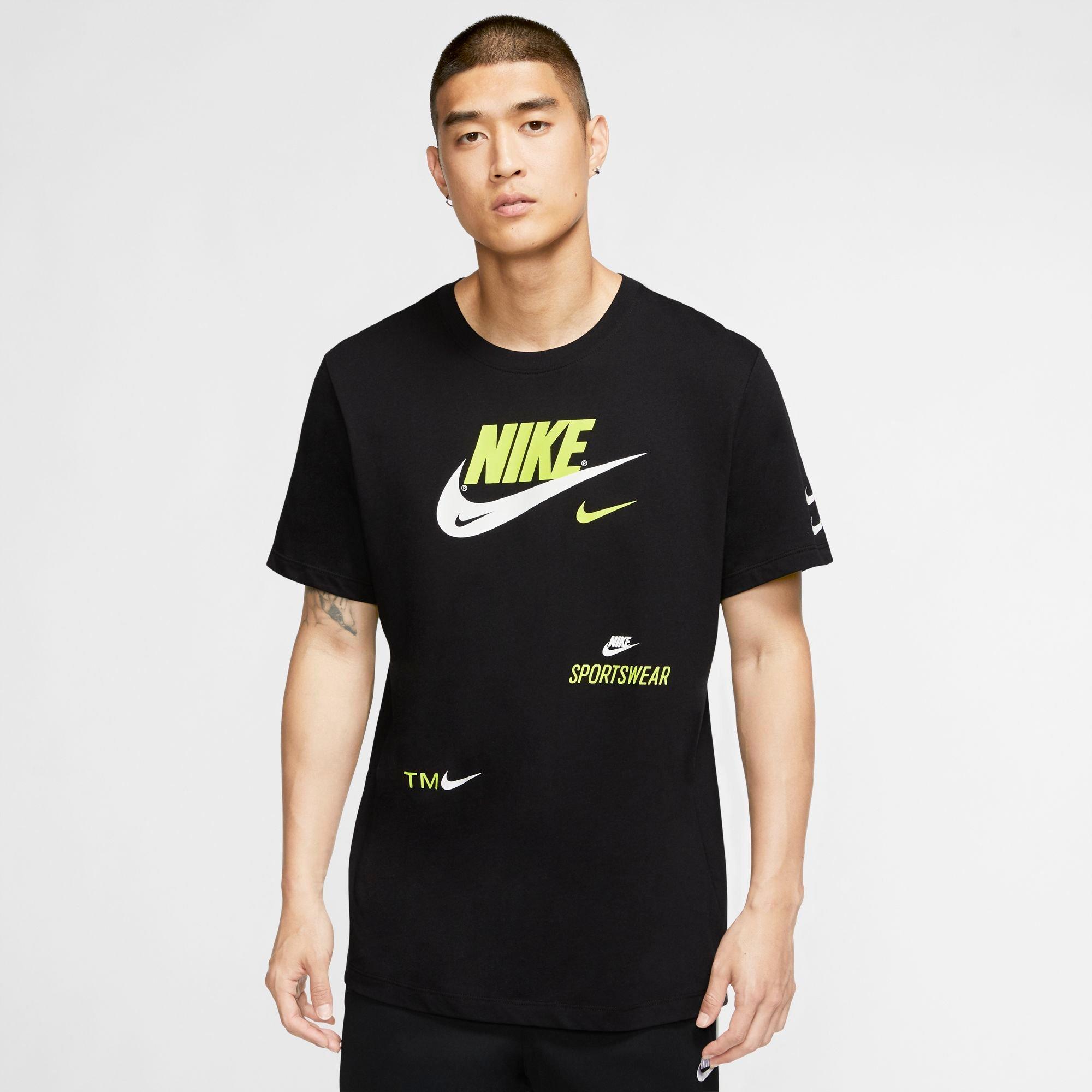 black and gold nike shirt men