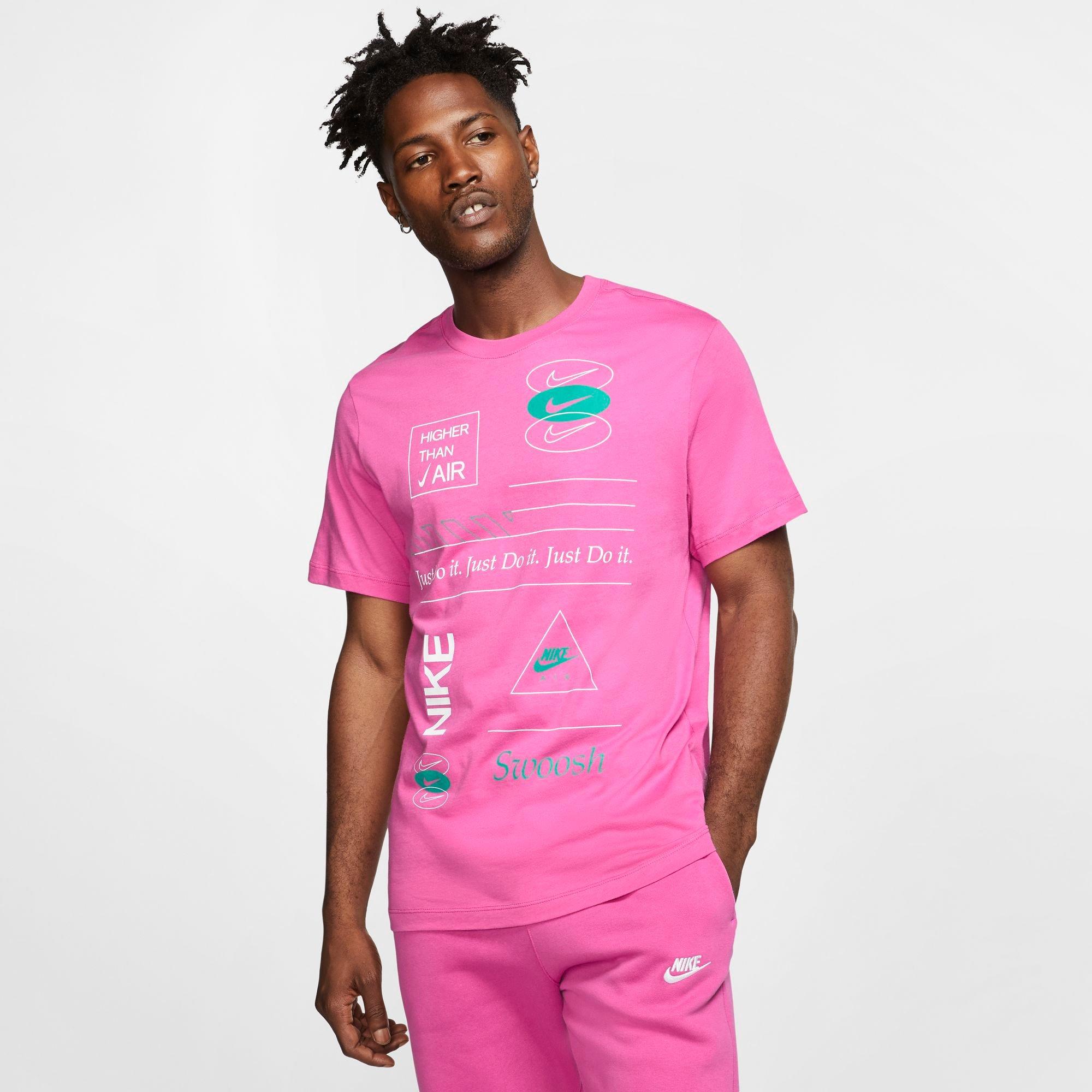 neon green and pink nike shirt