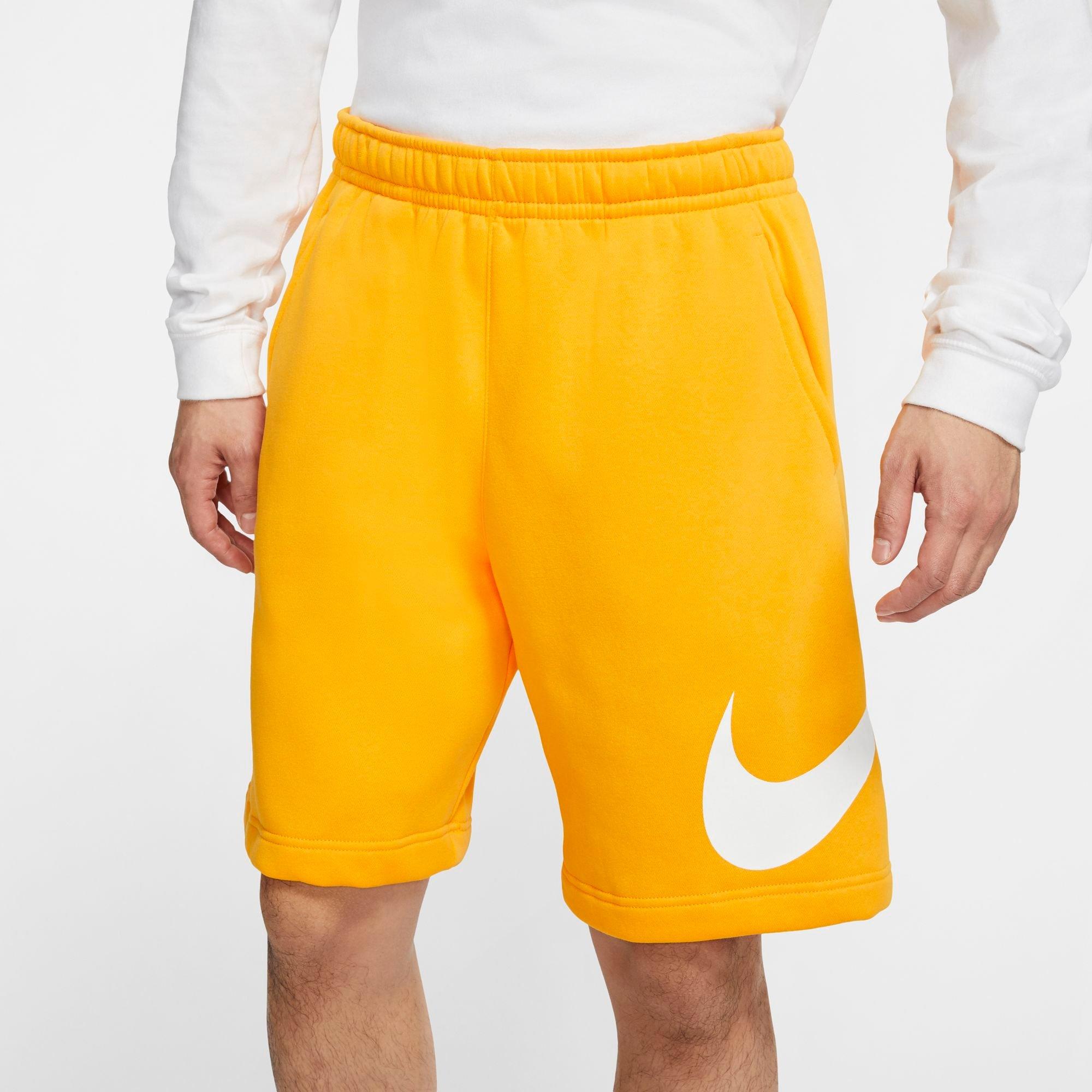 mens yellow nike shorts