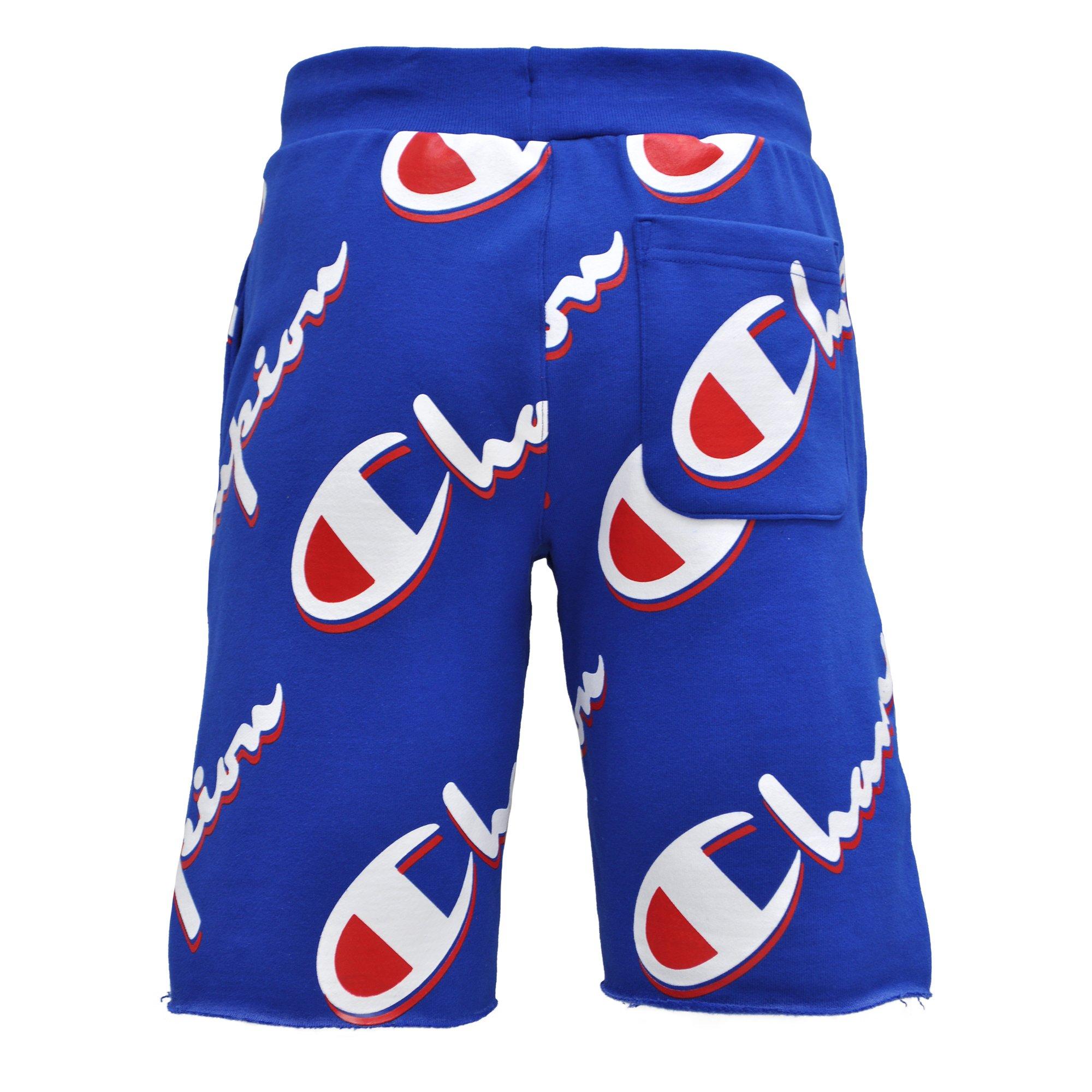 red white and blue champion shorts