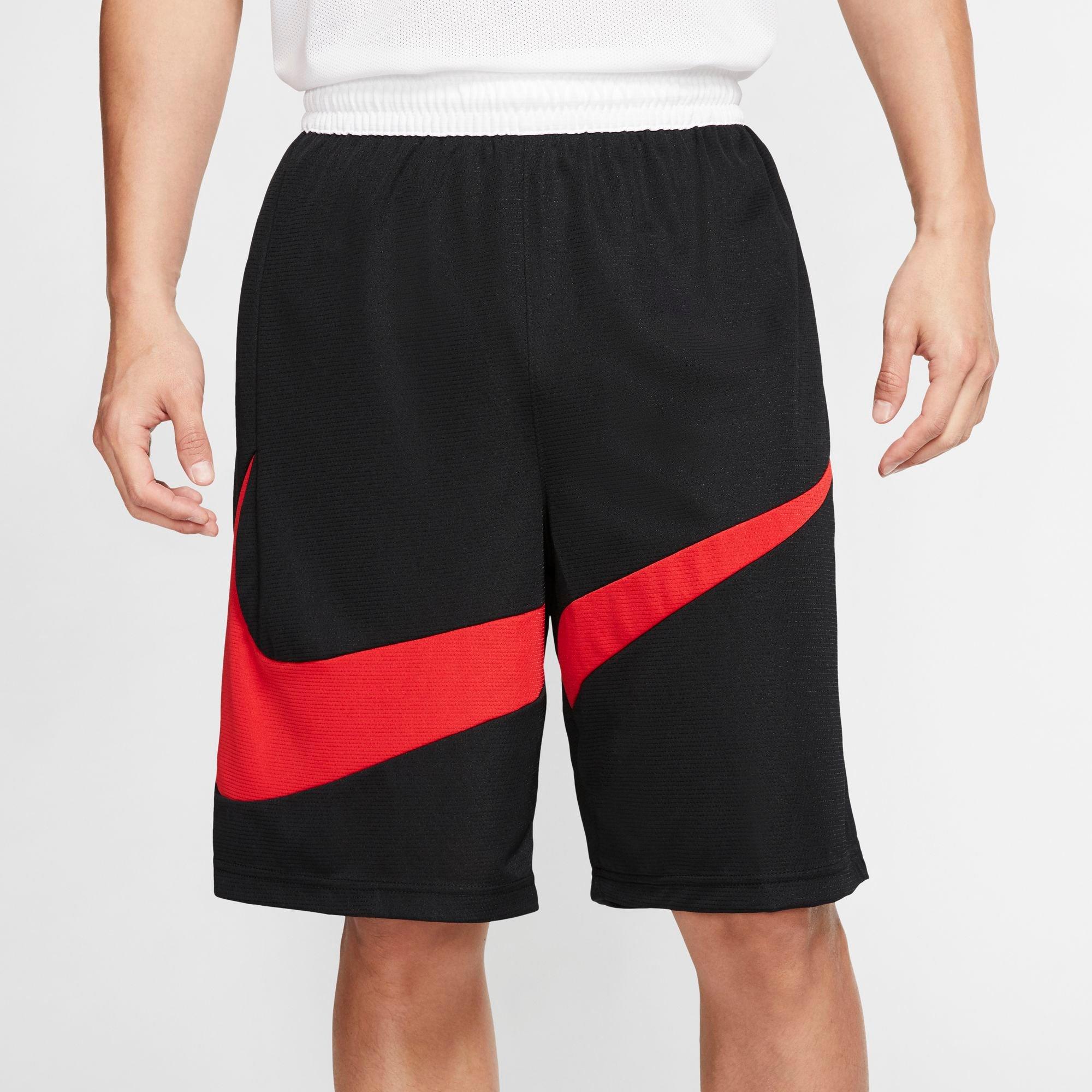 black and red nike shorts