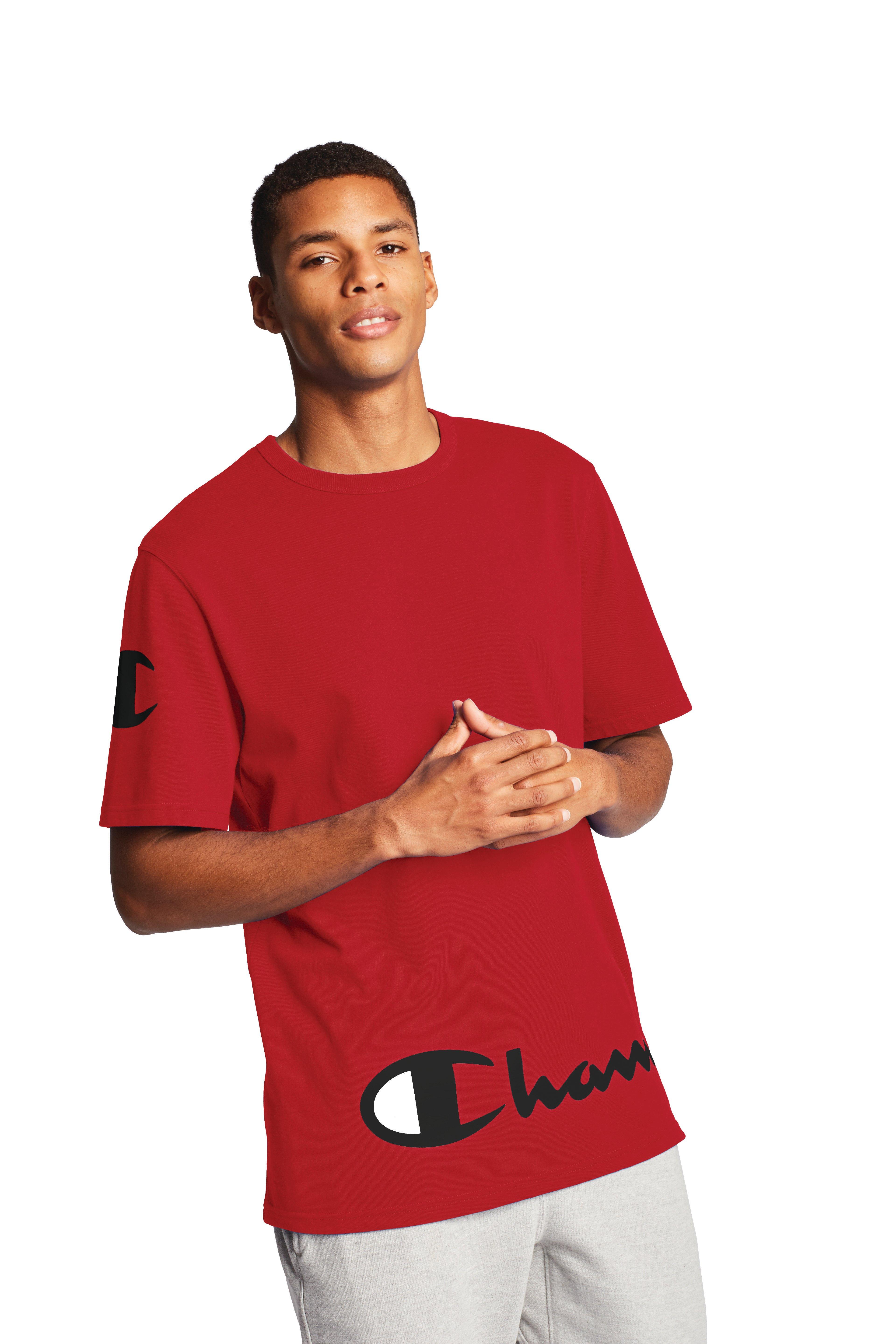 red champion shirt outfit