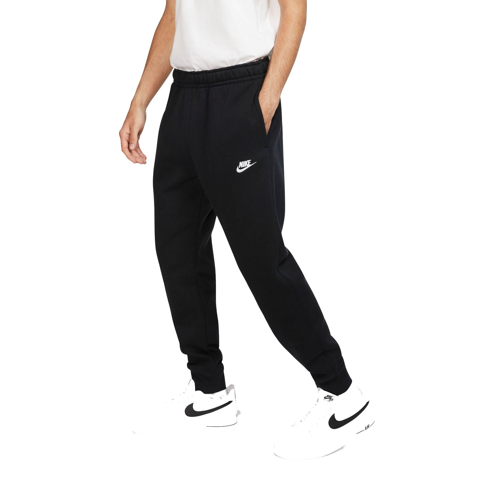 nike black sweatpants with white stripe