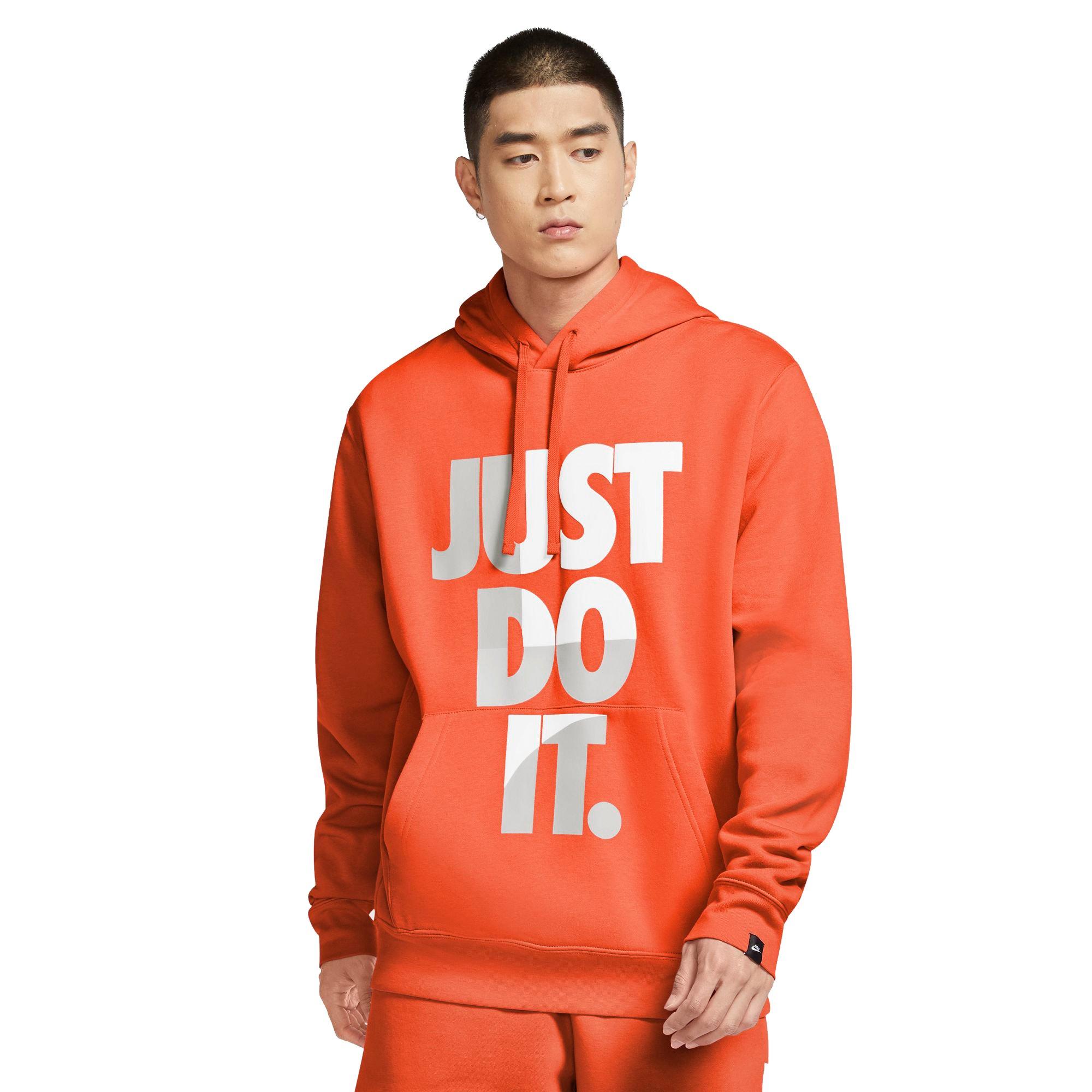 orange nike jdi hoodie