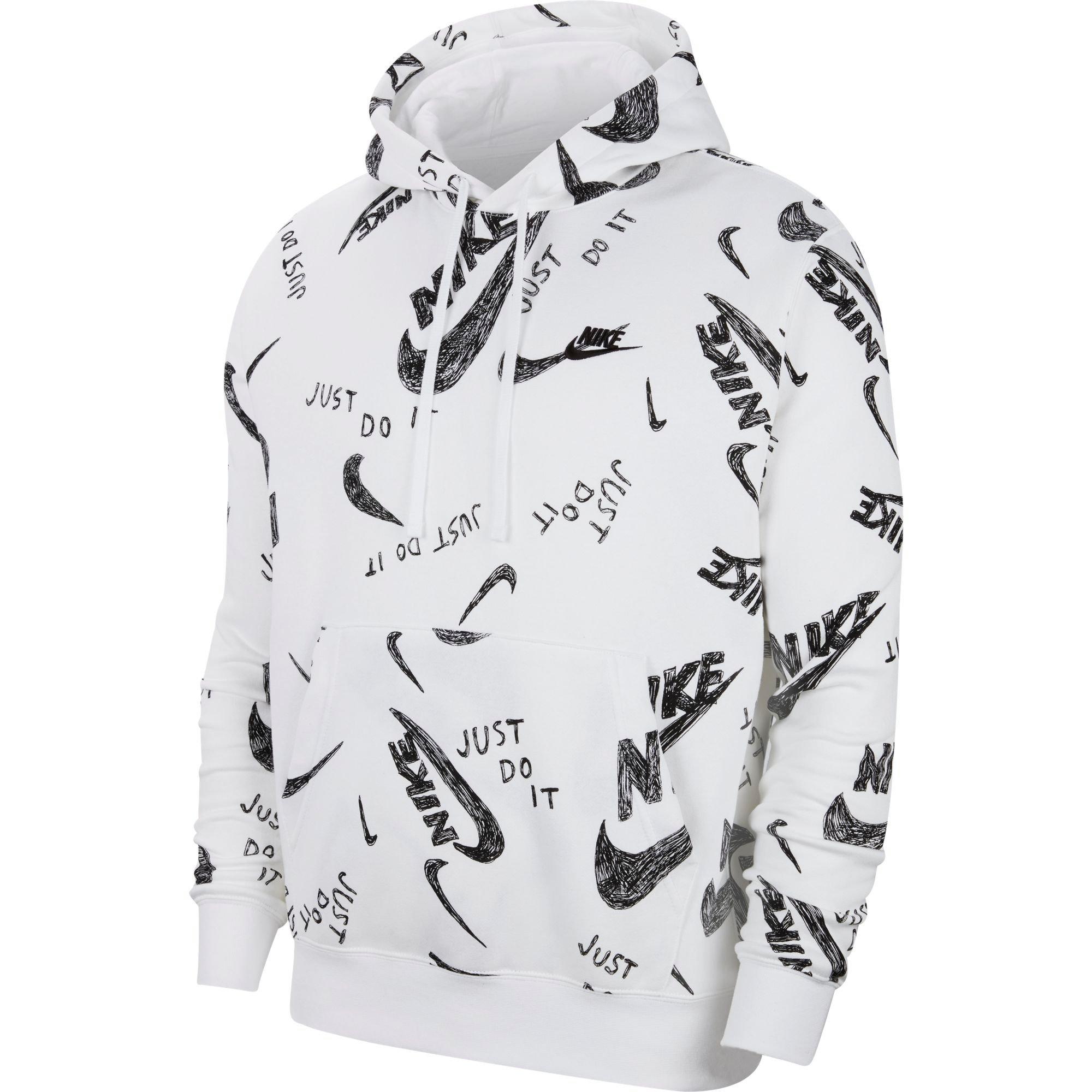 white and black nike jumper