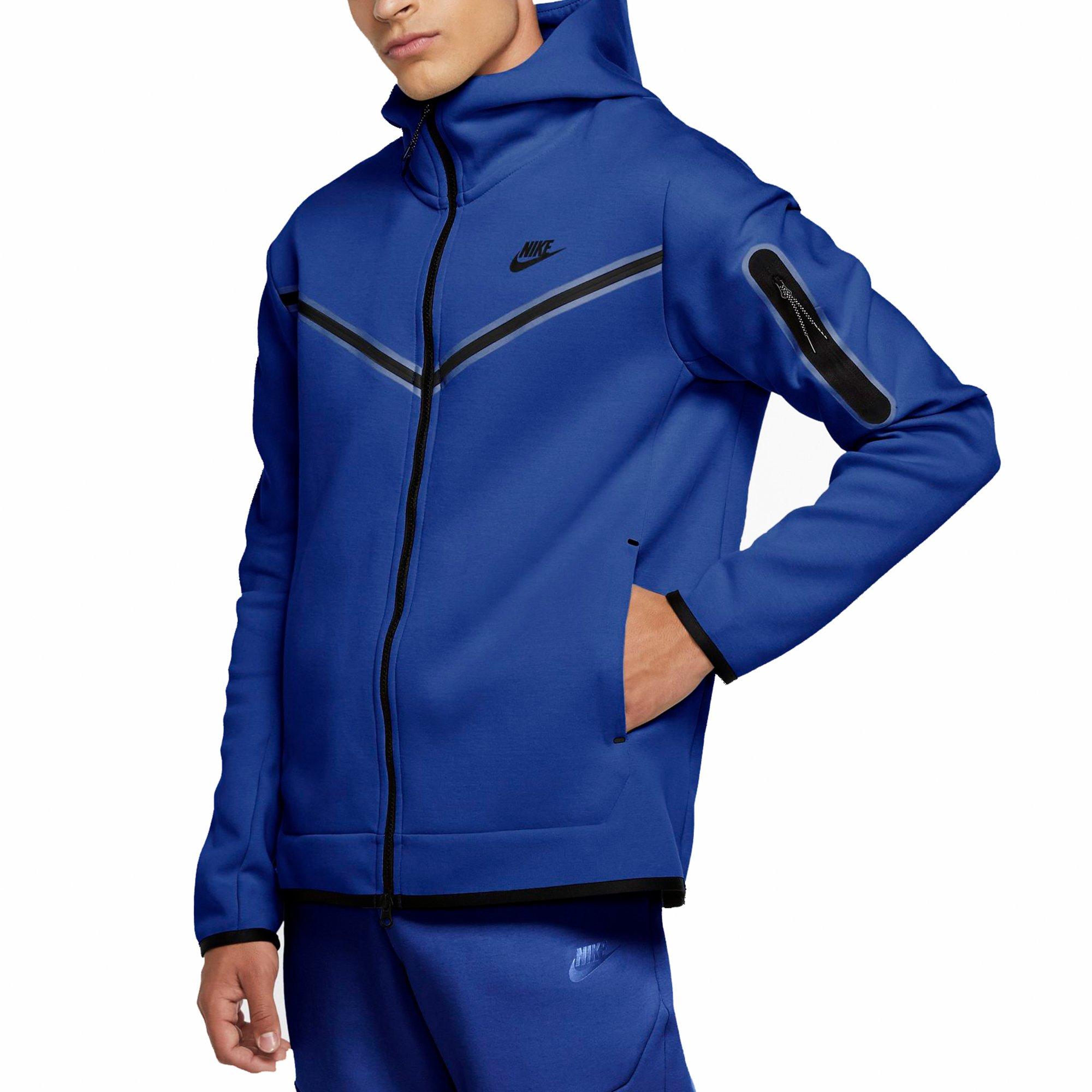 nike tech fleece jacket blue